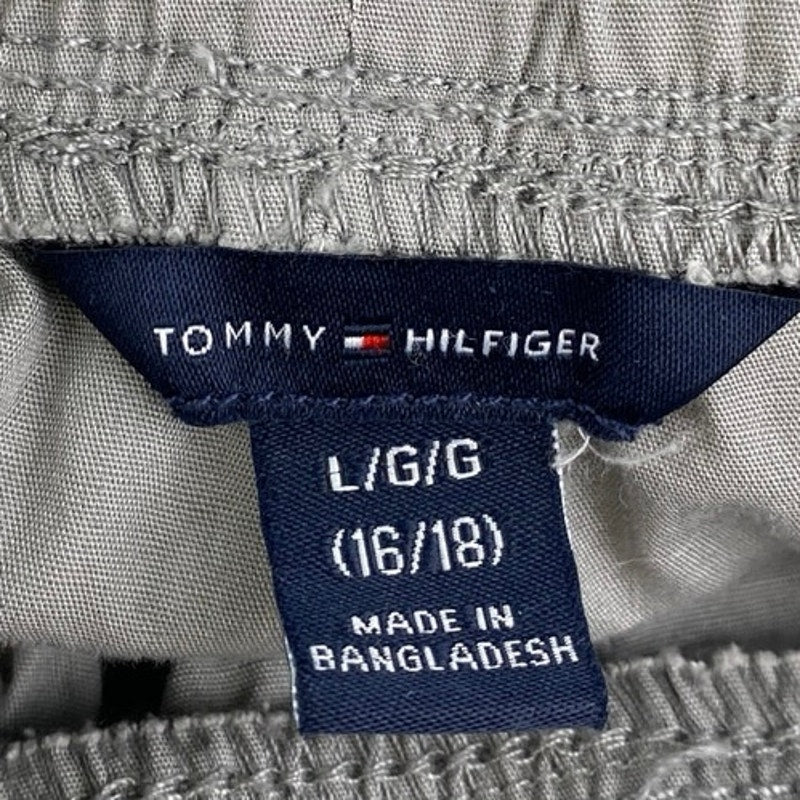 Tommy Hilfiger Kids Boys Gray Elastic Waist Cargo Chino Khaki Shorts Sz L 16/18 - Image 3