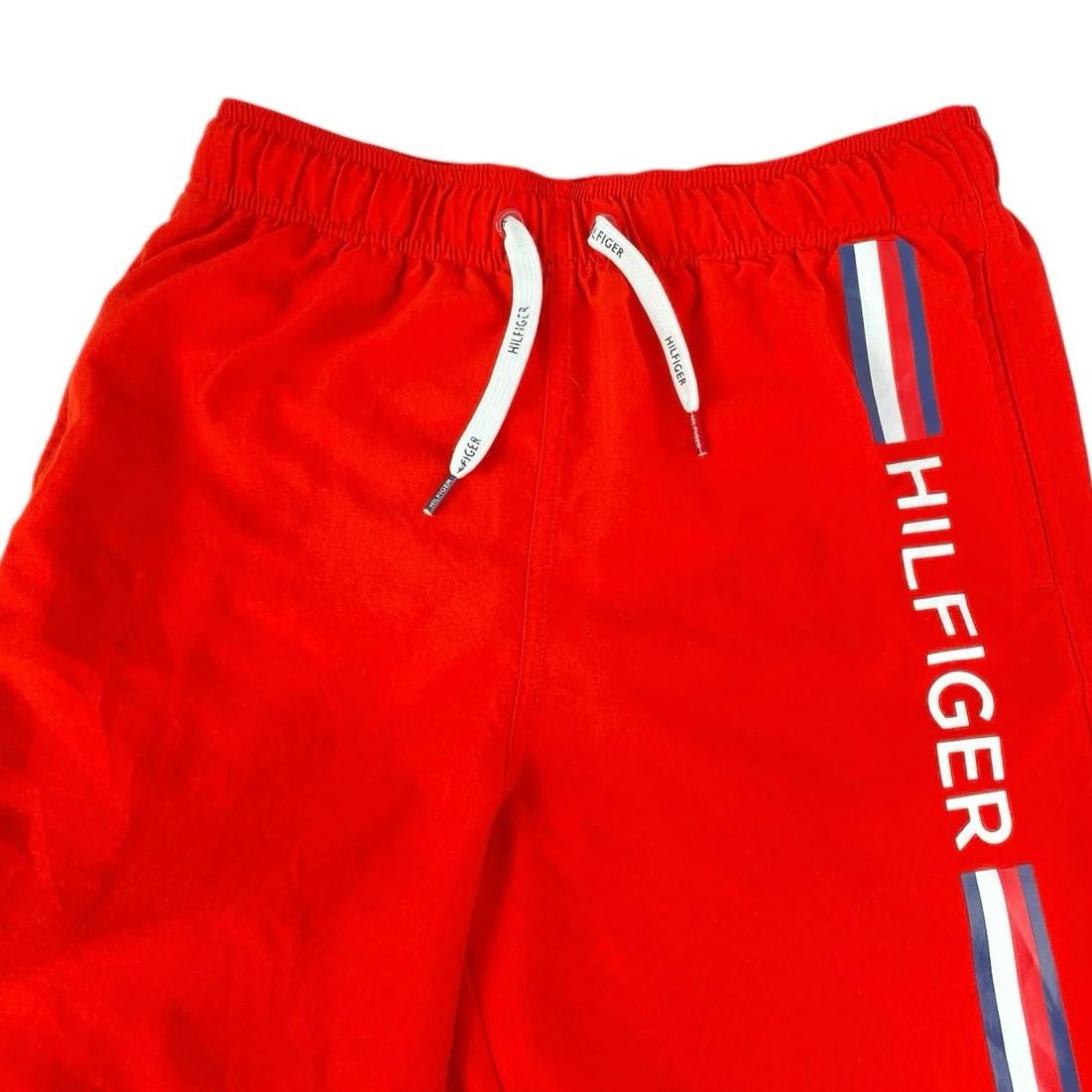 Tommy Hilfiger Kids Boys Red Logo Drawstring Casual Lounge Sweat Shorts Size XL - Image 3