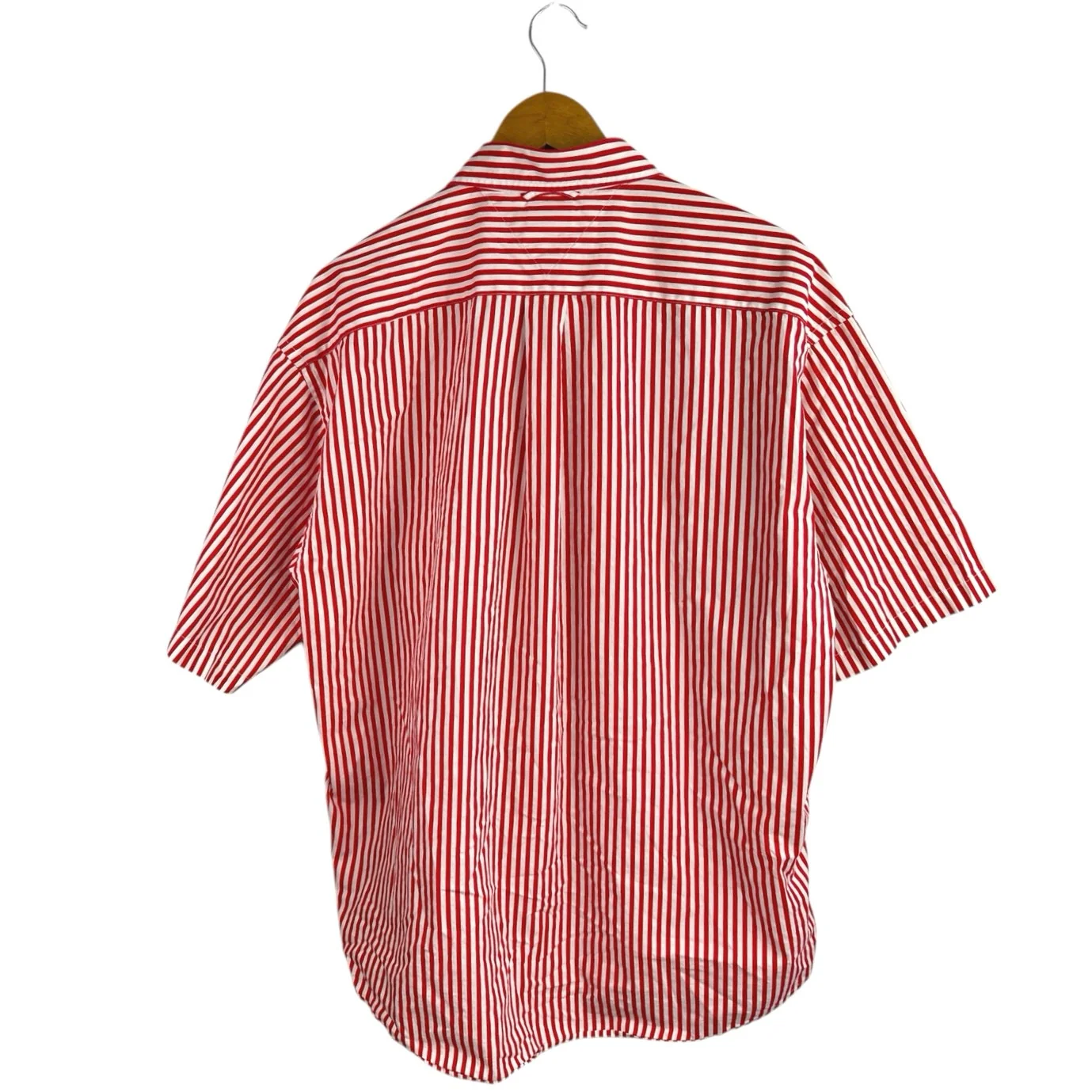 Tommy Hilfiger Men Red White Striped Short Sleeve Button Down Shirt Top Size XL - Image 2