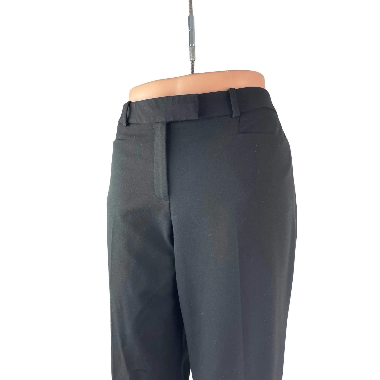 Tommy Hilfiger Men's Black High Waisted Straight Leg Trousers Dress Pants Size M - Image 3