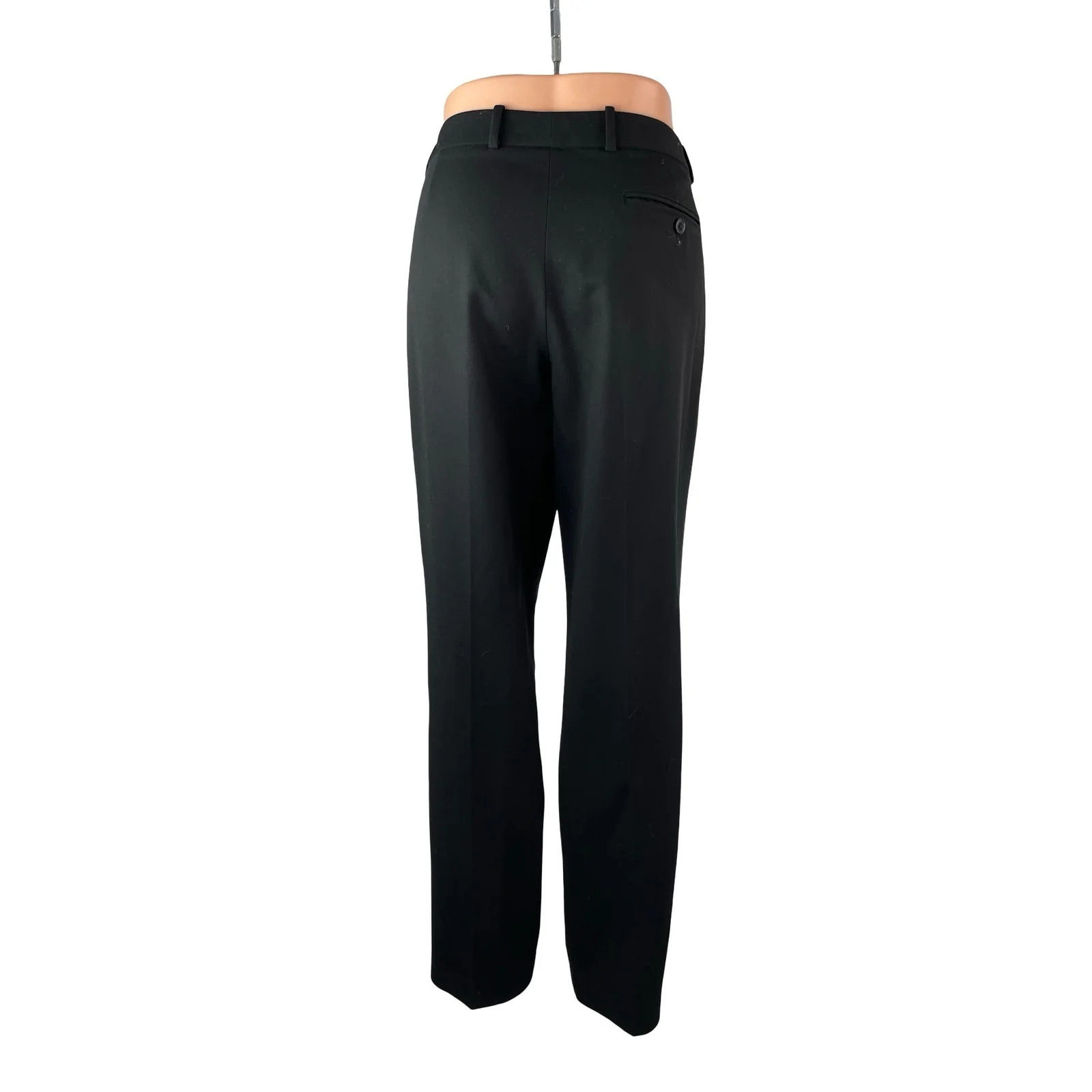 Tommy Hilfiger Men's Black High Waisted Straight Leg Trousers Dress Pants Size M - Image 4