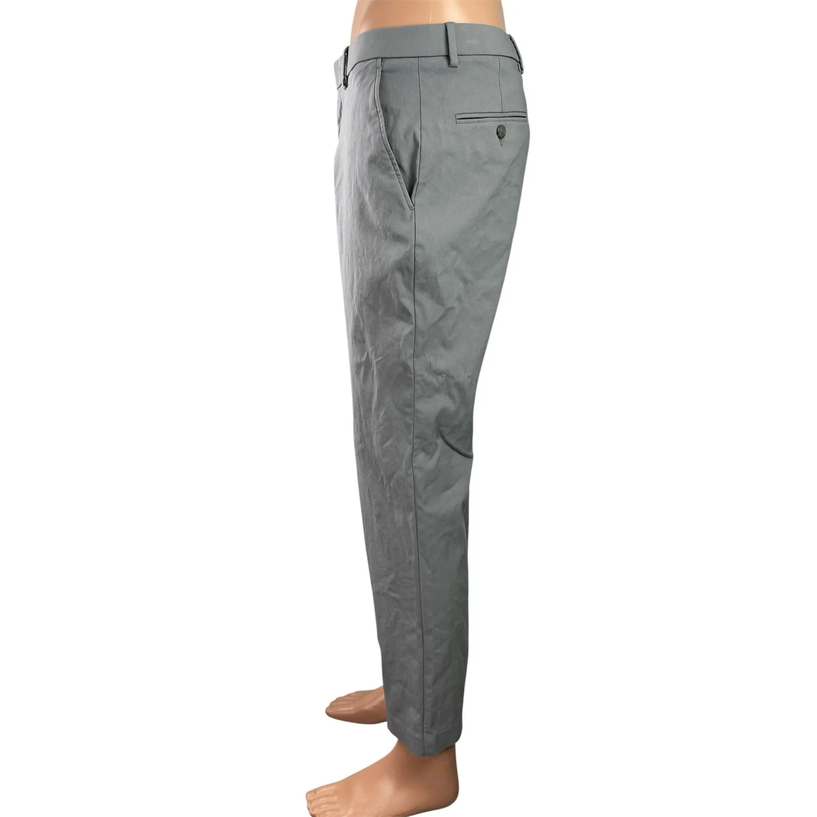 Tommy Hilfiger Men's Gray Mid Rise Straight Leg Trousers Dress Pants Size 32x30 - Image 2