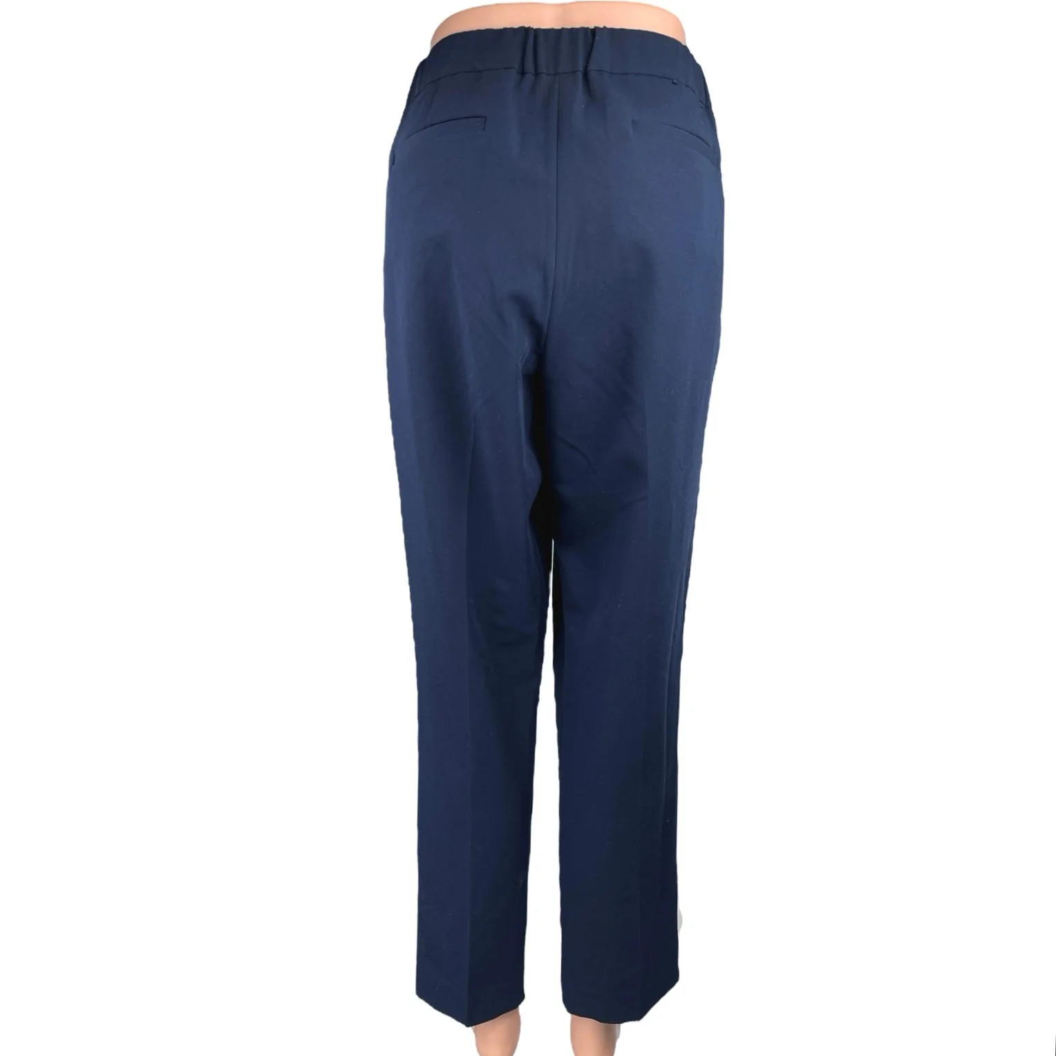 Tommy Hilfiger Women's Blue High Waist Straight Leg Trousers Dress Pants Size 8 - Image 3