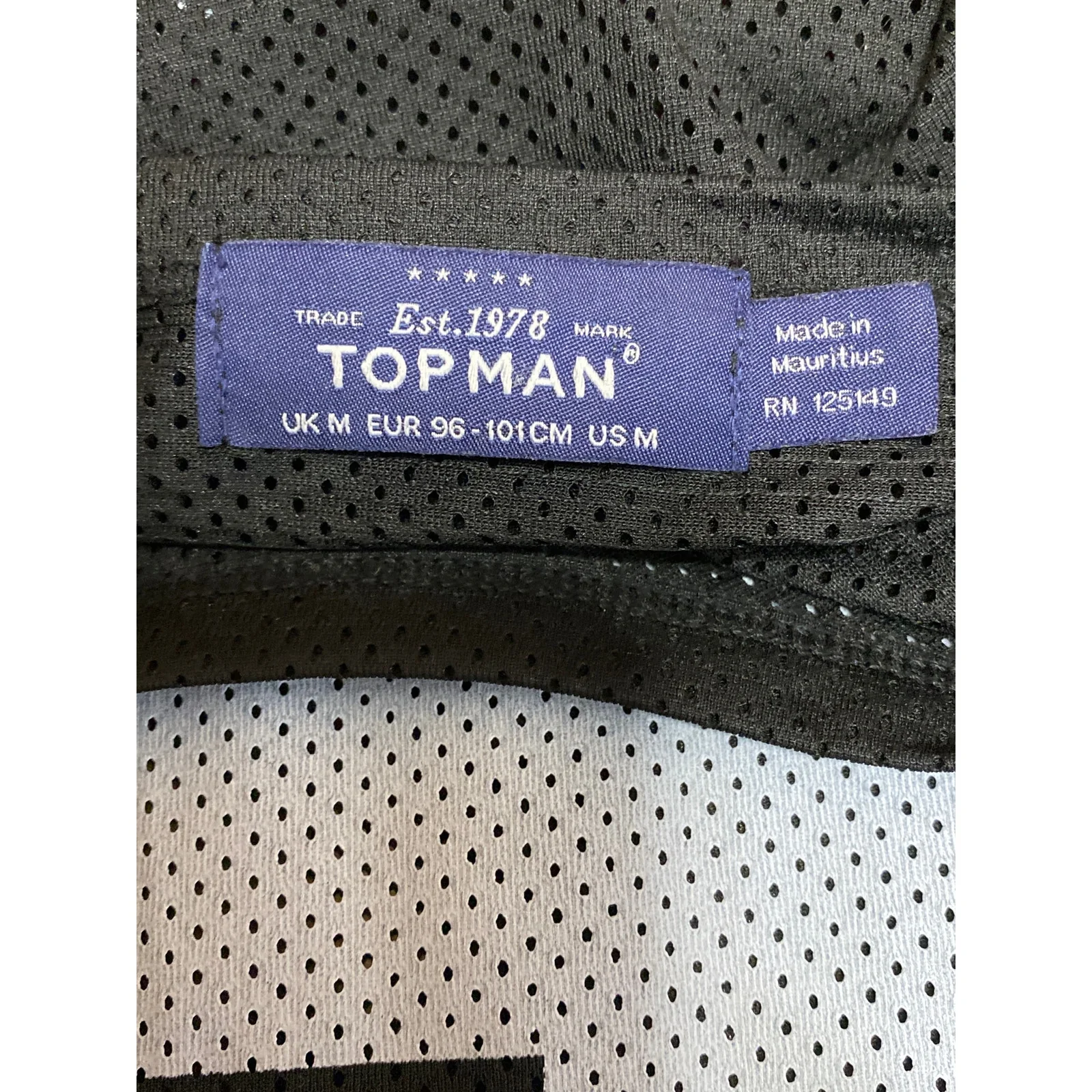Topman Men's Black 79 Football Mesh Short Sleeve T Shirt Tee Jersey Top Size M - Image 3