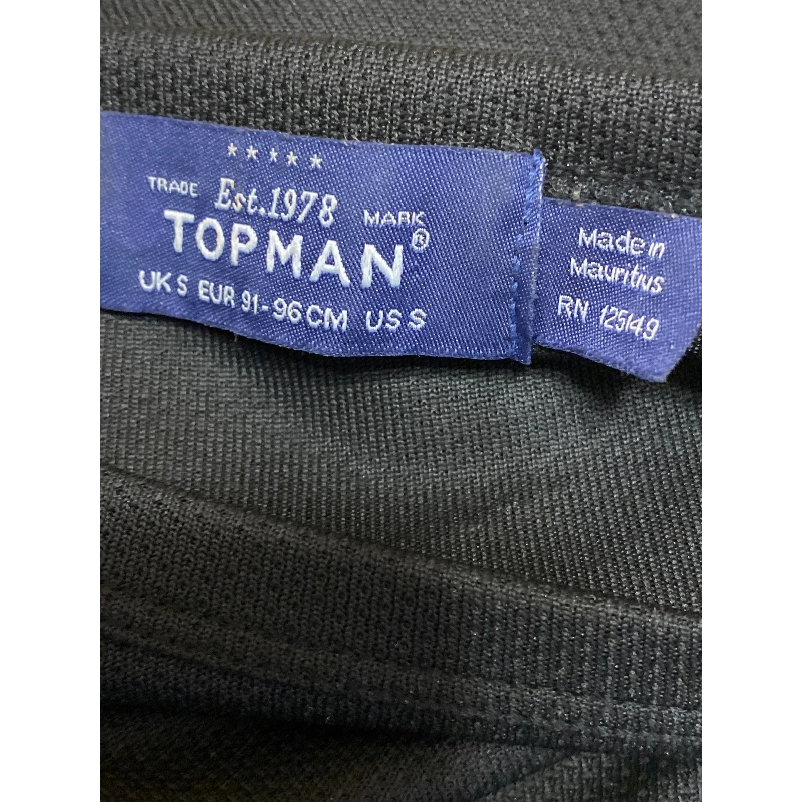 Topman Men's Black 85 Star Football Crewneck Short Sleeve T Shirt Tee Top Size S - Image 3