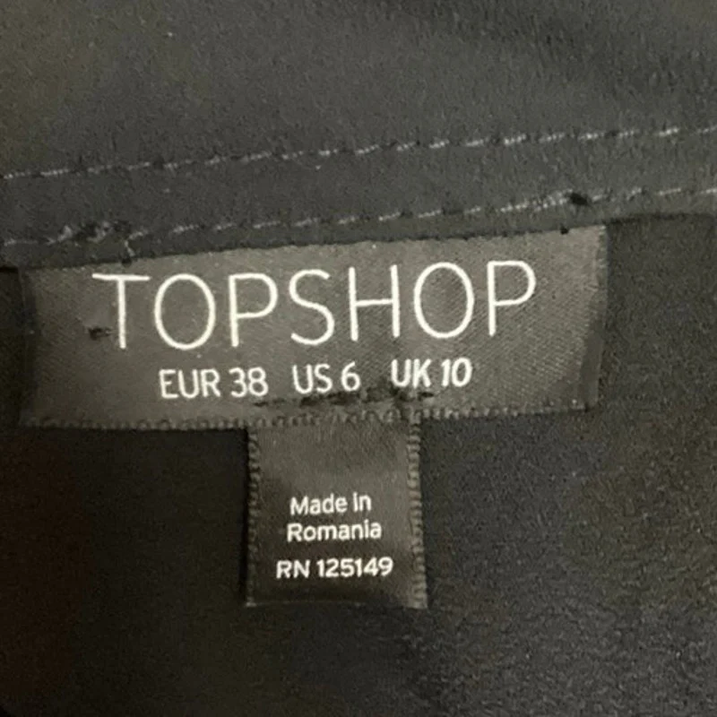 Topshop Black Faux Wrap 3/4 Sleeve Chest Pocket Formal Jumpsuit Romper Shorts 6 - Image 3