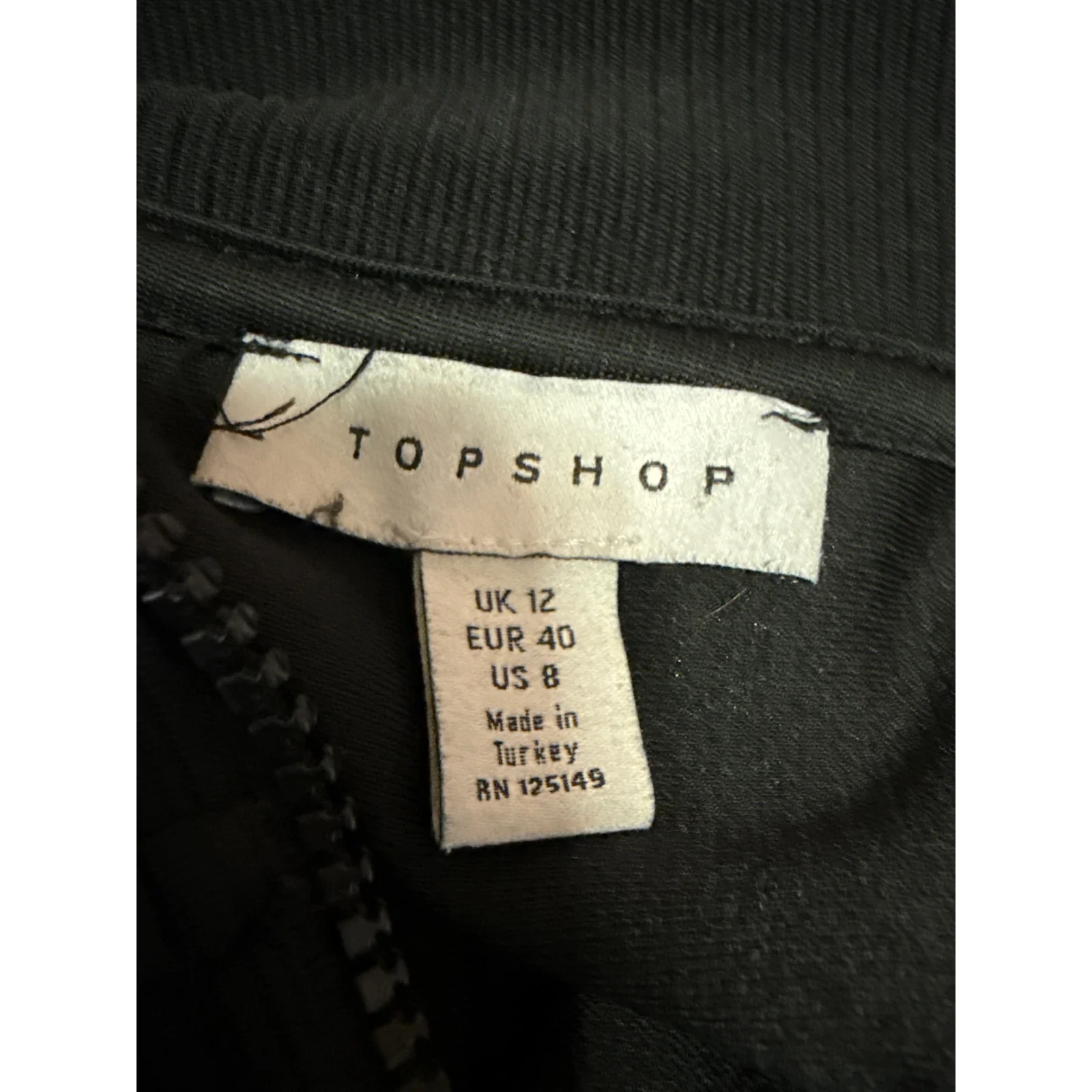 Topshop Black Rib Knit Sleeveless Zip Racerback Bodysuit Polo Sweater Tank Top 8 - Image 3