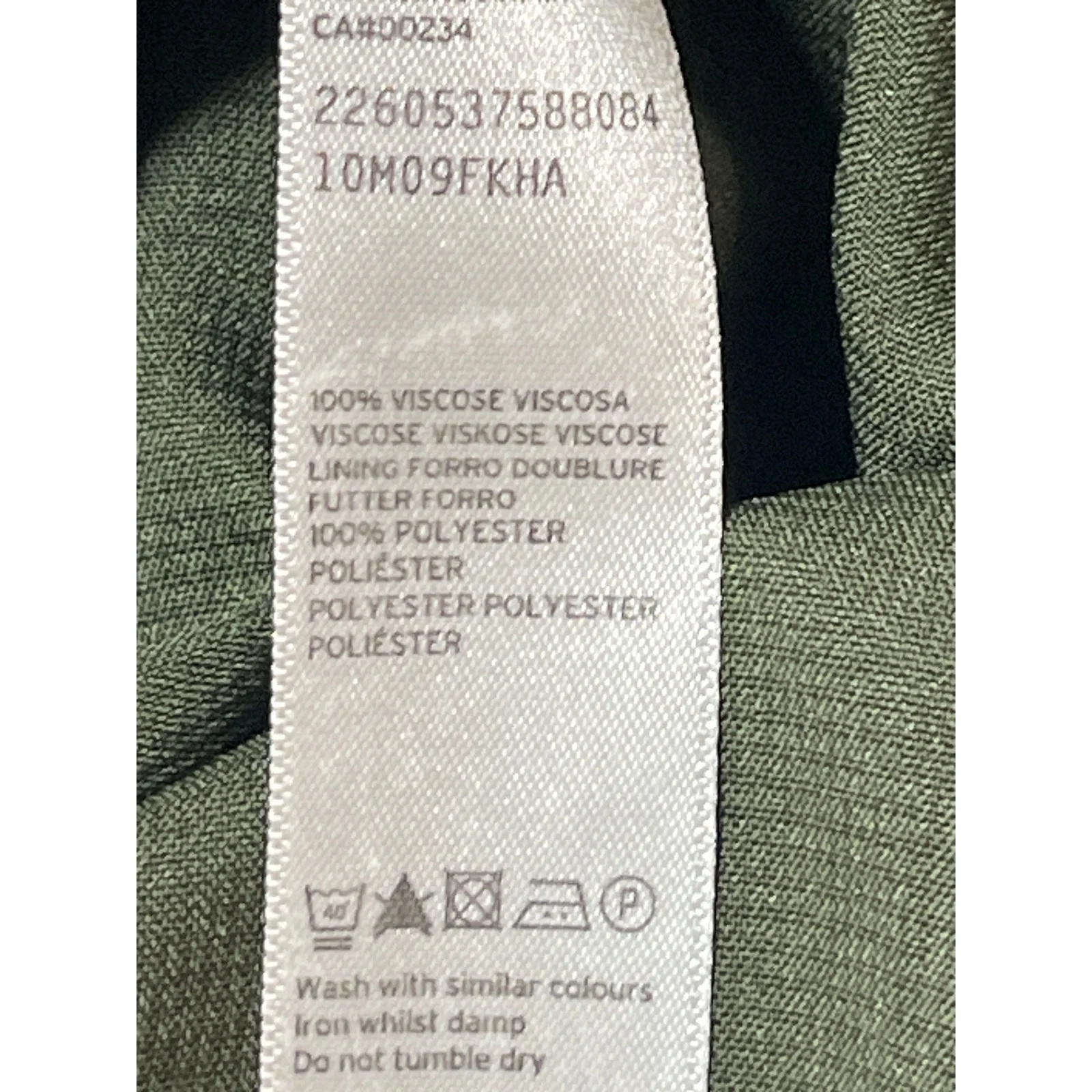 Topshop Dark Olive Green Sleeveless Tiered Cami Tank Blouson Mini Dress Size 4 - Image 4