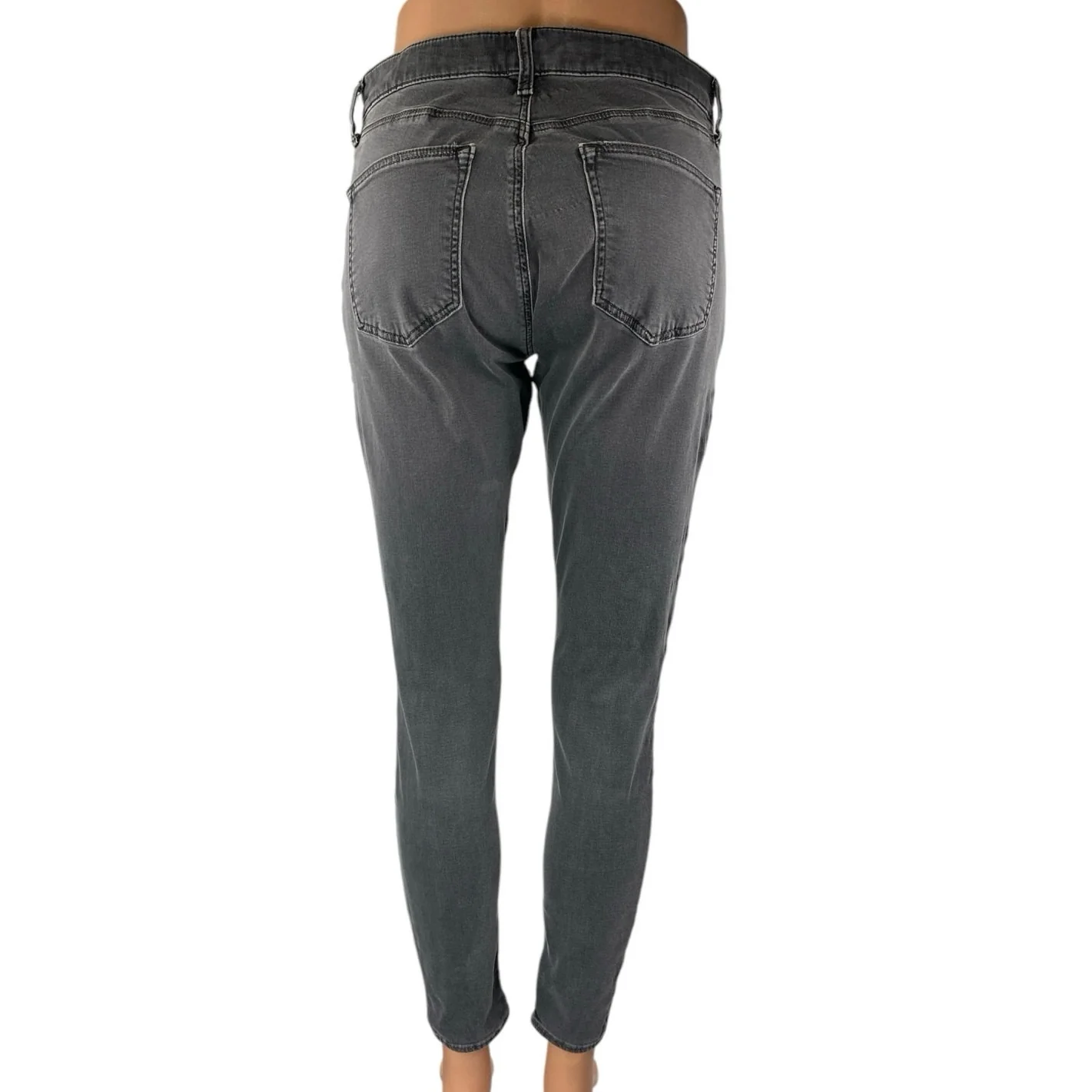 Topshop Moto Leigh Women's Black Distressed Skinny Mid Rise Denim Jeans Pants 30 - Image 3
