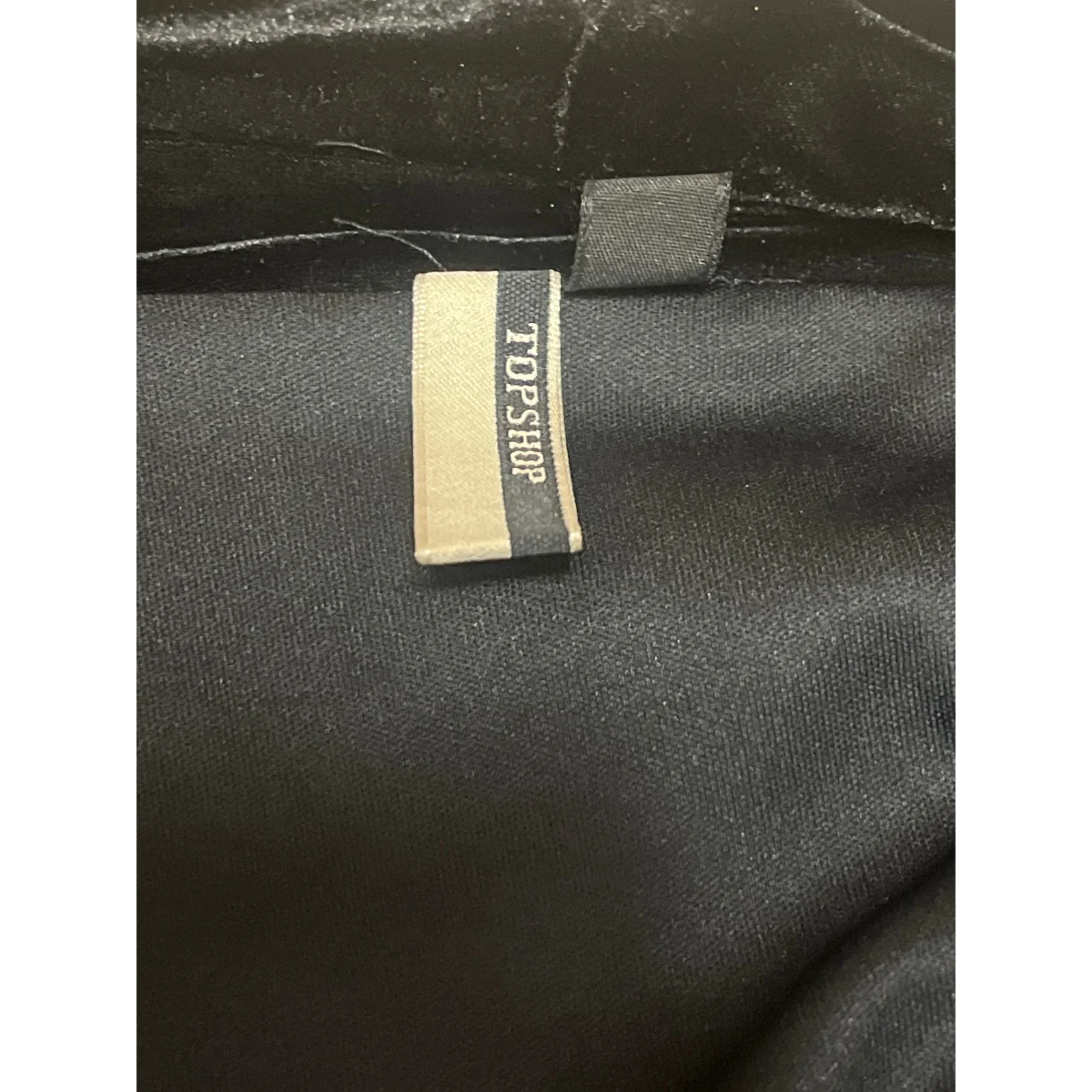 Topshop Tinsel Women's Black Metallic Sleeveless Mini Tuxedo Wrap Dress Size 8 - Image 4