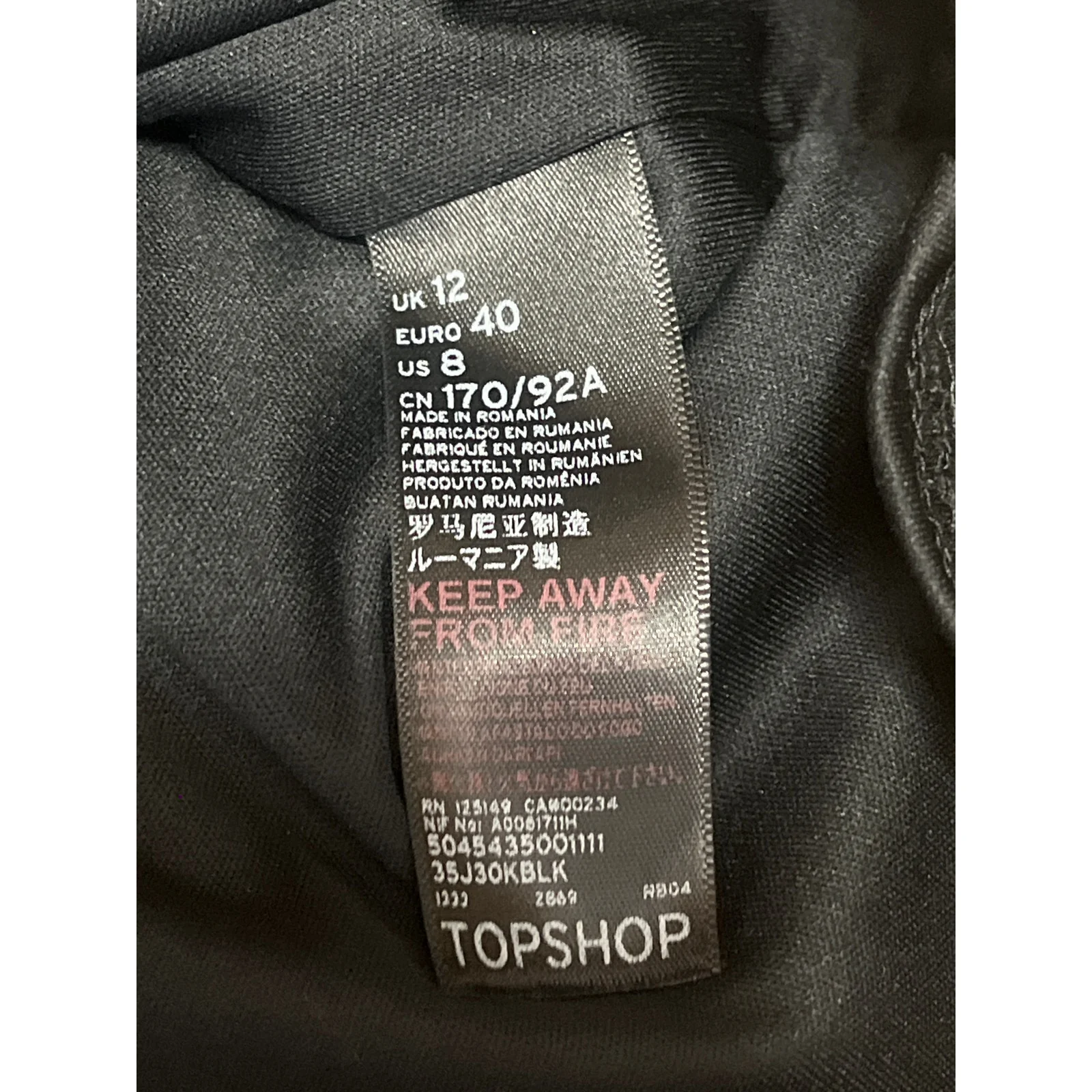 Topshop Tinsel Women's Black Metallic Sleeveless Mini Tuxedo Wrap Dress Size 8 - Image 5