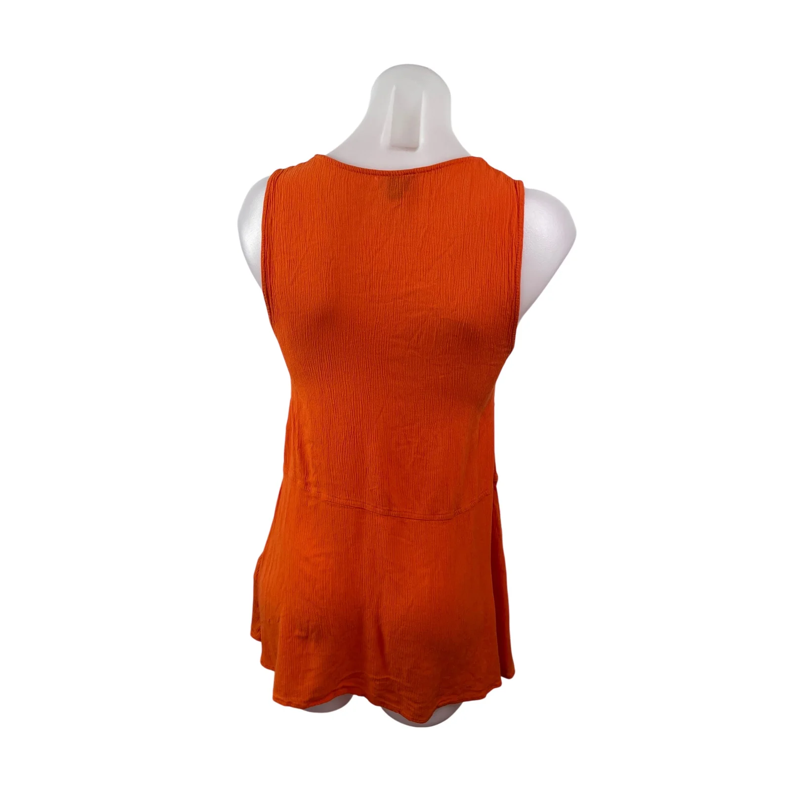 Topshop Women Coral Sleeveless V Neck Tank Cami Casual Cutout Mini Dress Size 4 - Image 5