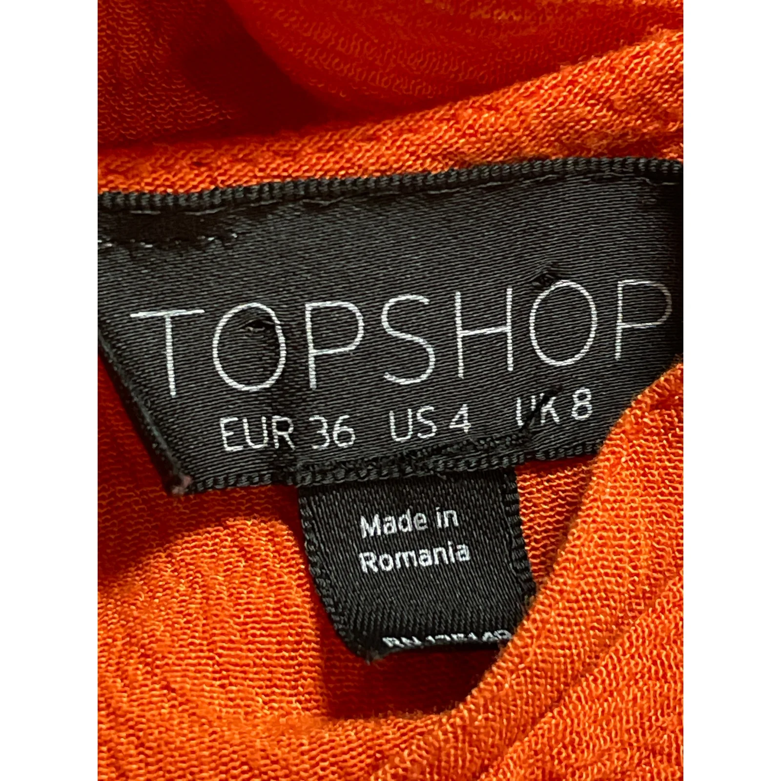 Topshop Women Coral Sleeveless V Neck Tank Cami Casual Cutout Mini Dress Size 4 - Image 6