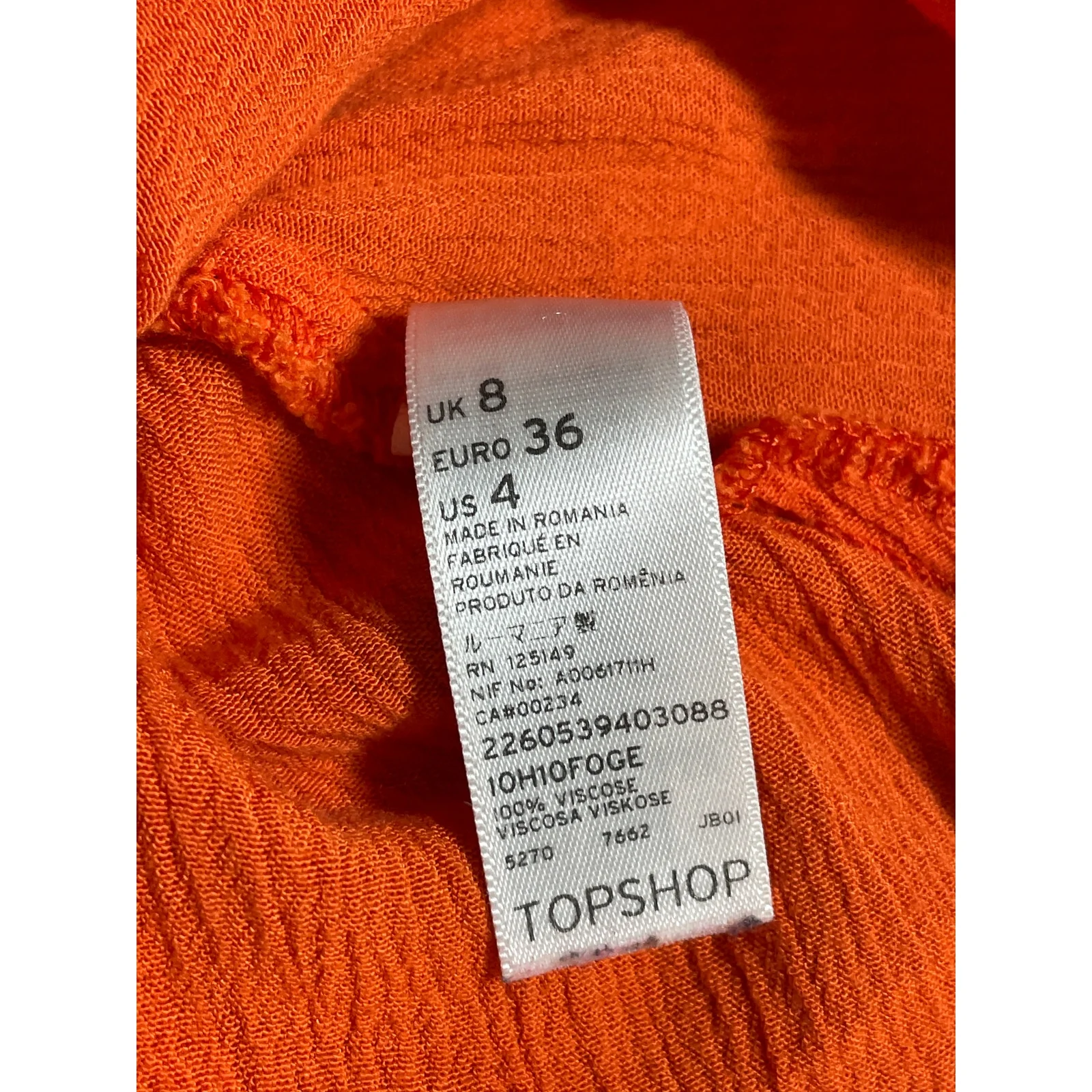 Topshop Women Coral Sleeveless V Neck Tank Cami Casual Cutout Mini Dress Size 4 - Image 7