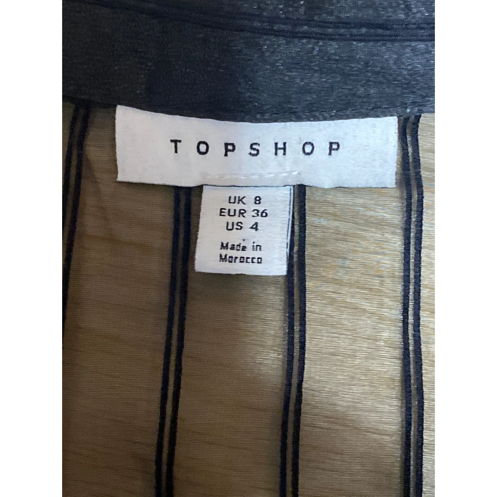 Topshop Women's Black Sheer Mesh Striped Long Sleeve Button Down Tunic Dress 4 - Image 5