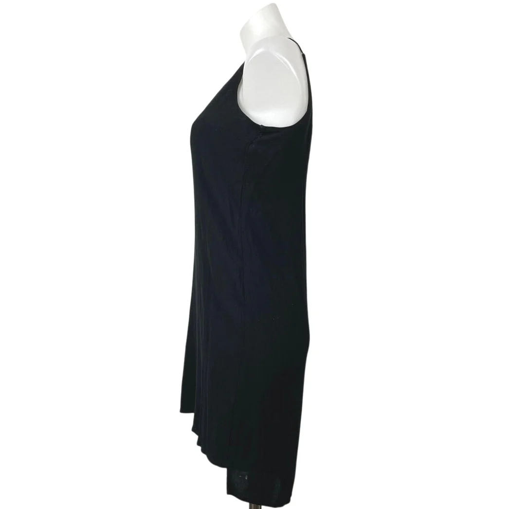 Topshop Women's Black Sleeveless Cami Camisole Tank V Neck Mini Dress Size 2 - Image 3