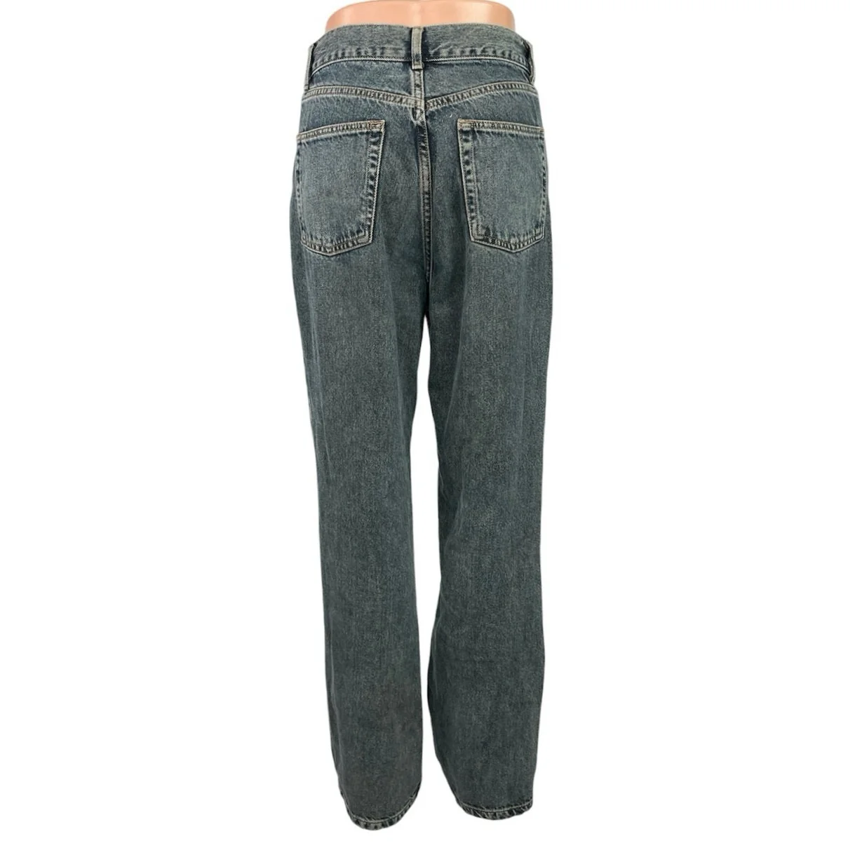 Topshop Women's Blue Washed High Waisted Loose Straight Leg Denim Jeans Size 28 - Image 3