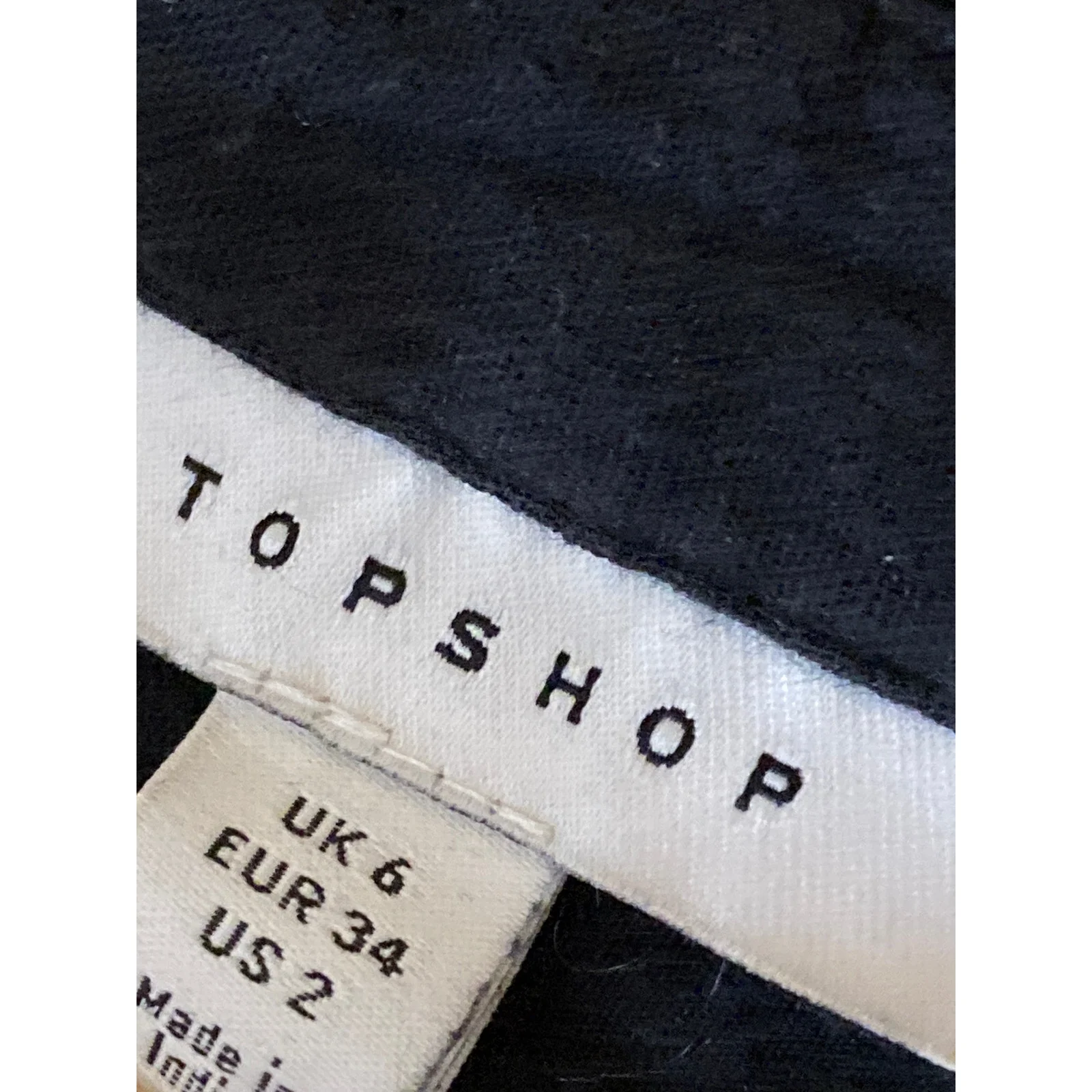 Topshop Women's Dark Gray Long Balloon Sleeve Pocket Button Up Shirt Top Size 2 - Image 4