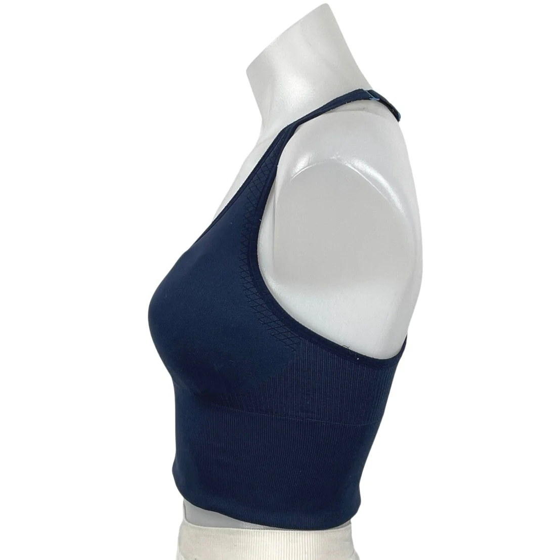 Tory Burch Sports Navy Blue Racerback Yoga Workout Athletic Crop Top Size - Image 2