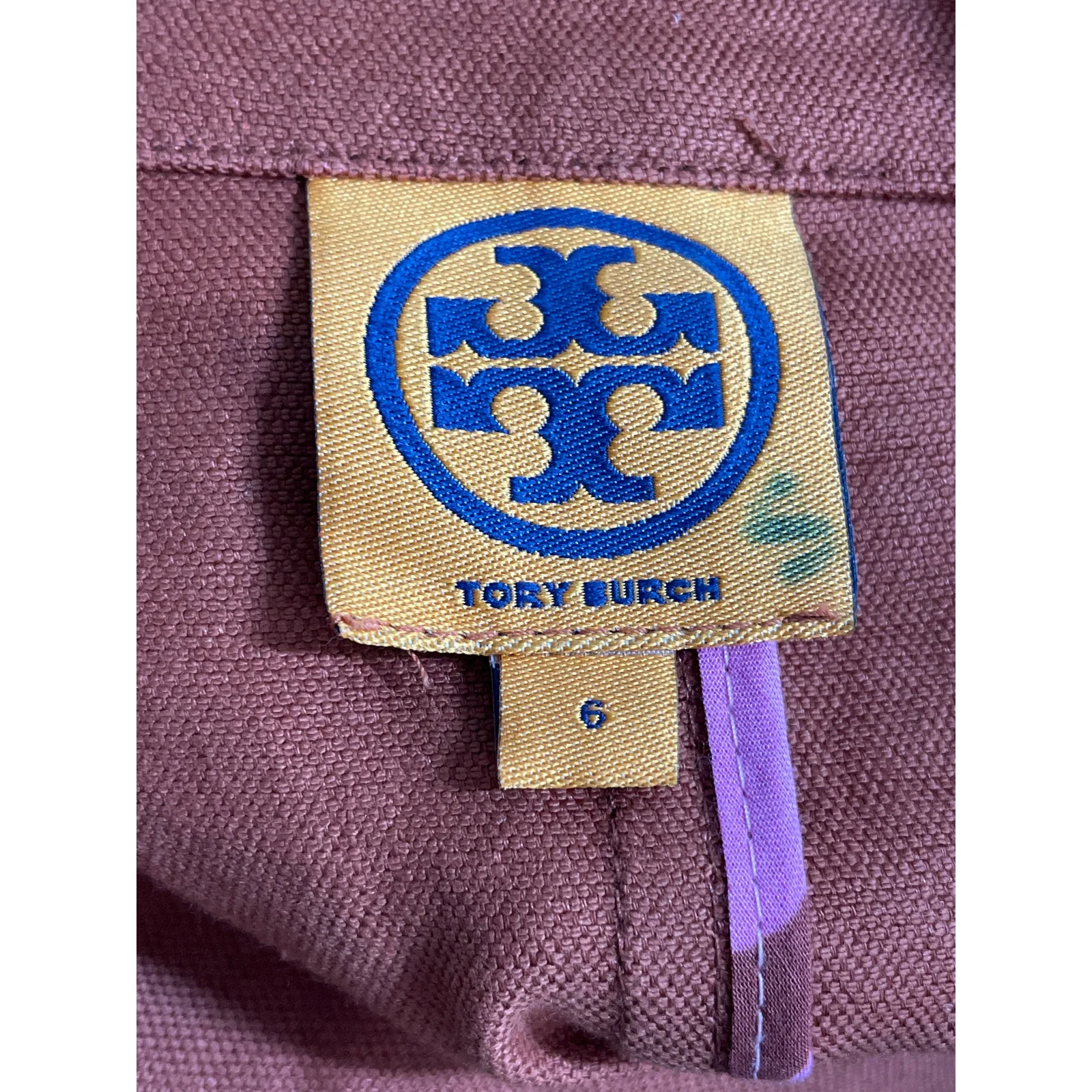 Tory Burch Women's Collared Long Sleeve Single Breasted Blazer Coat Jacket Sz 6 - Image 8