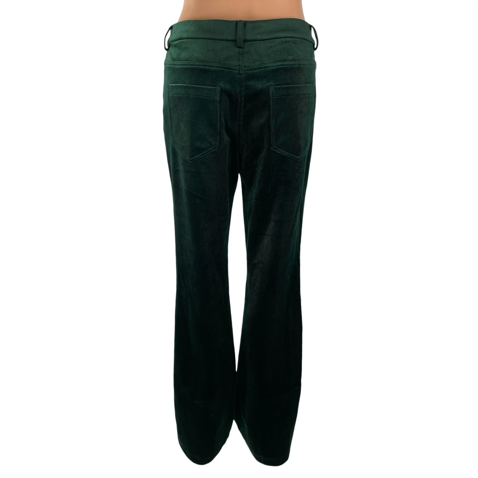 Traffic People Womens Green Corduroy Western Flare Bootcut Trousers Pants Size M - Image 4
