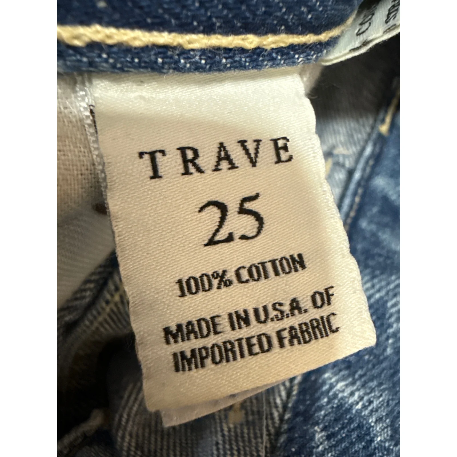 Trave Women's Blue High Waisted Distressed Straight Leg Denim Jeans Size 25 - Image 5