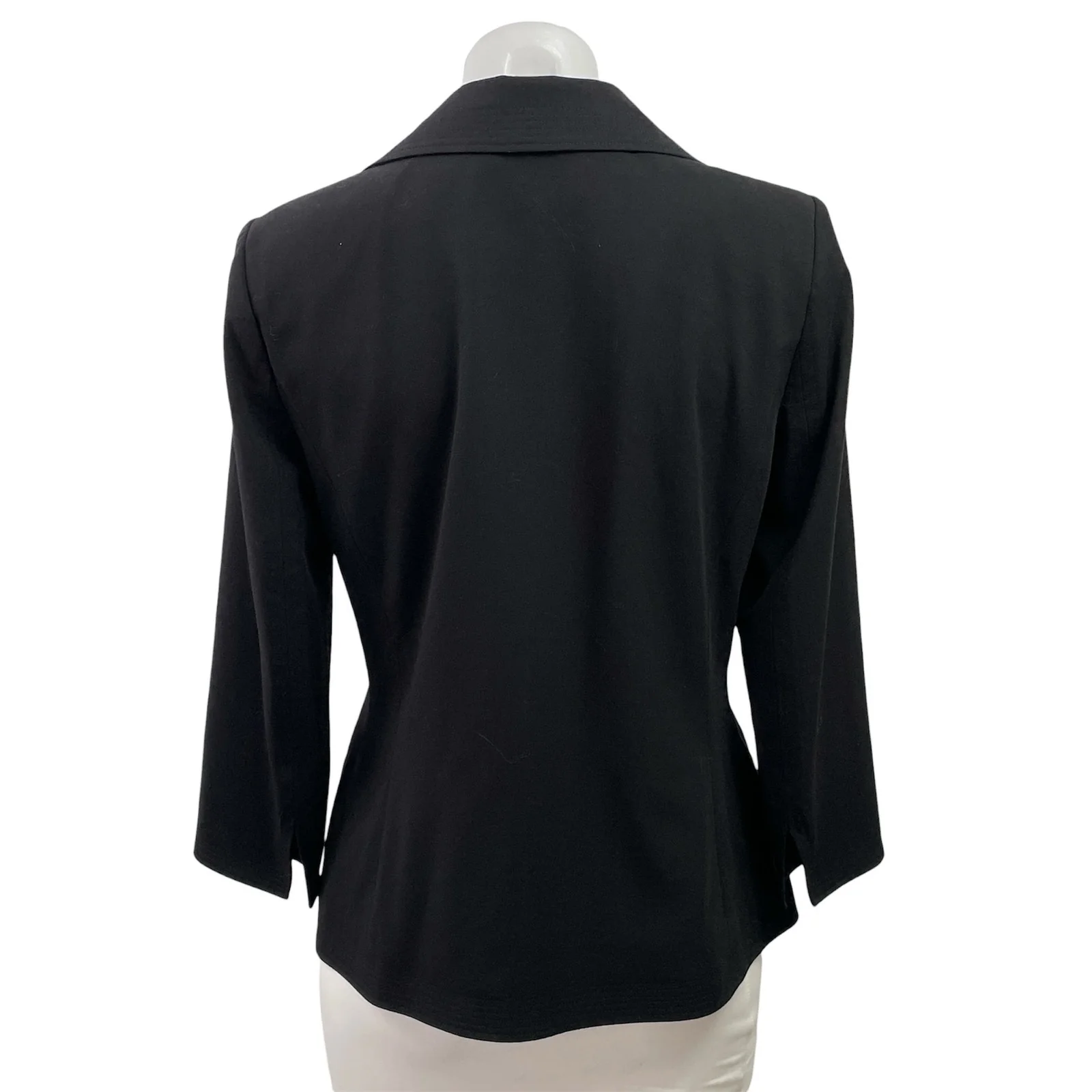Trousers ETC Women's Black Long Sleeve Zip Up Pocket Blazer Coat Jacket Size 4 - Image 3
