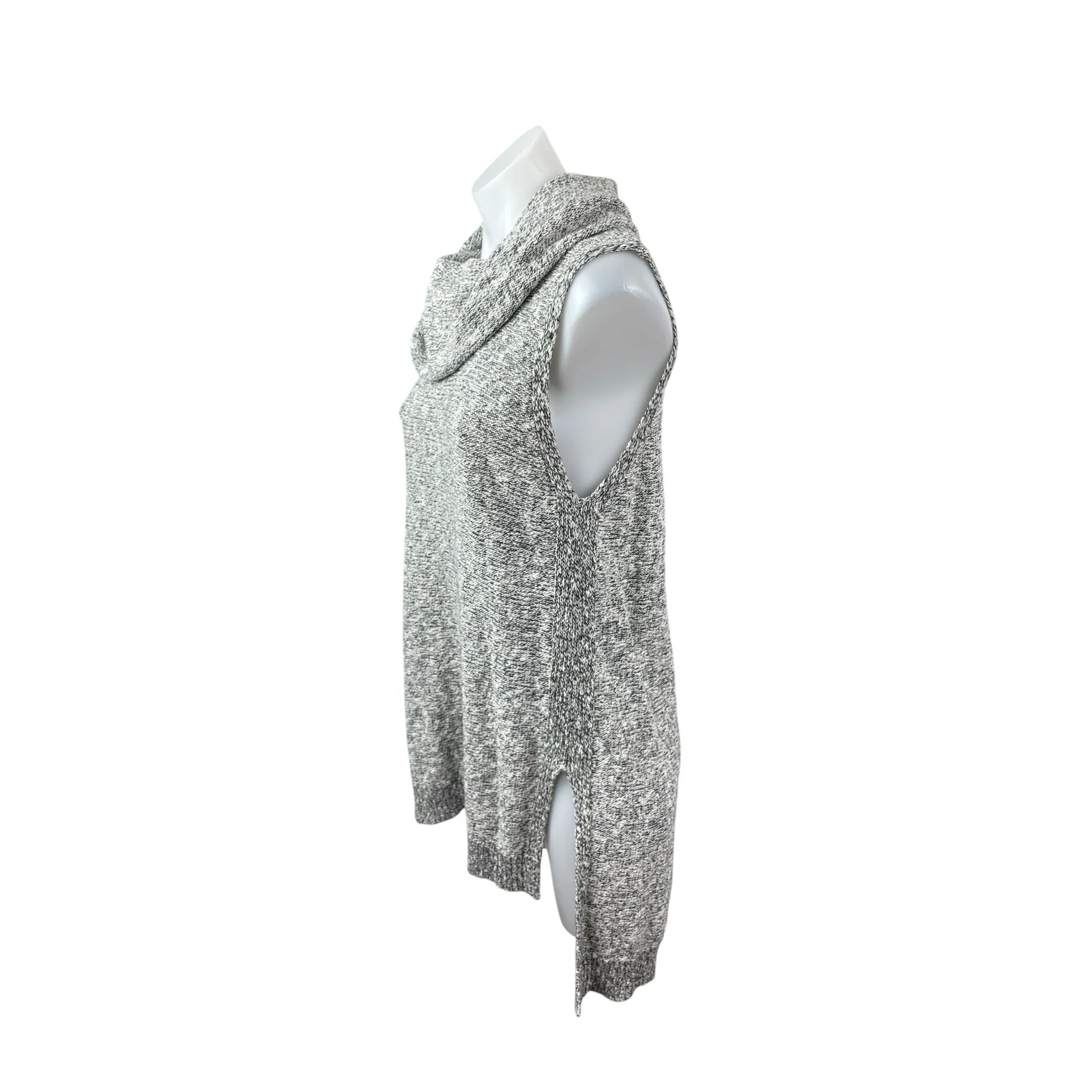 Two by Vince Camuto Heather Gray Cowl Neck Sleeveless Sweater Mini Dress Size L - Image 2