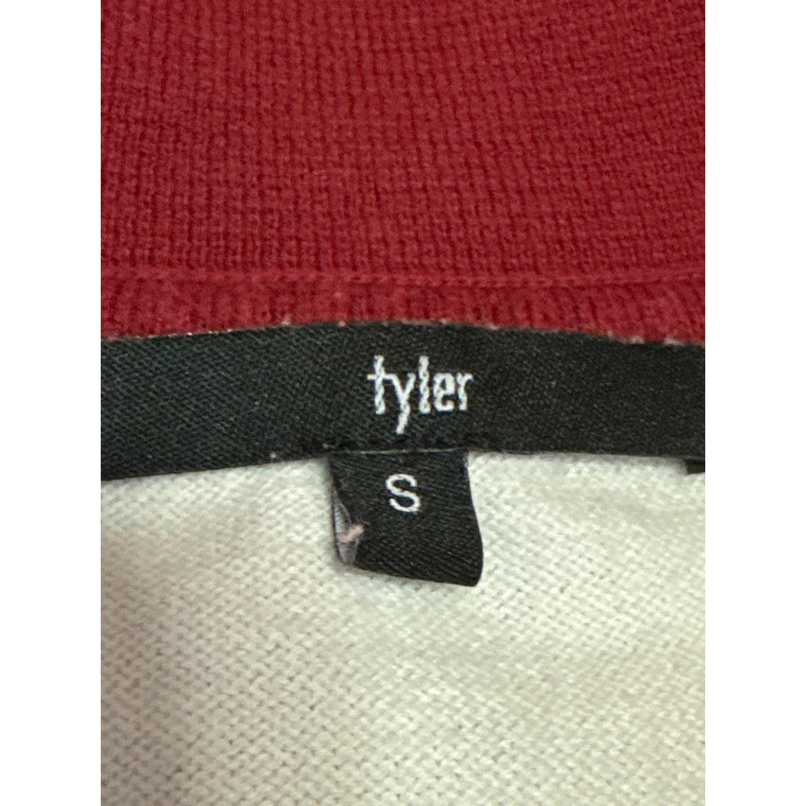 Tyler Men's Cream Red Colorblock Short Sleeve Collared Pocket Polo Shirt Top S - Image 3