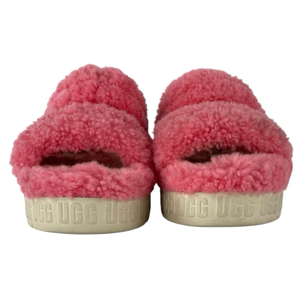 UGG Oh Fluffita Women's Pink Fuzzy Teddy Slingback Lounge Slide Sandals Size 11 - Image 2