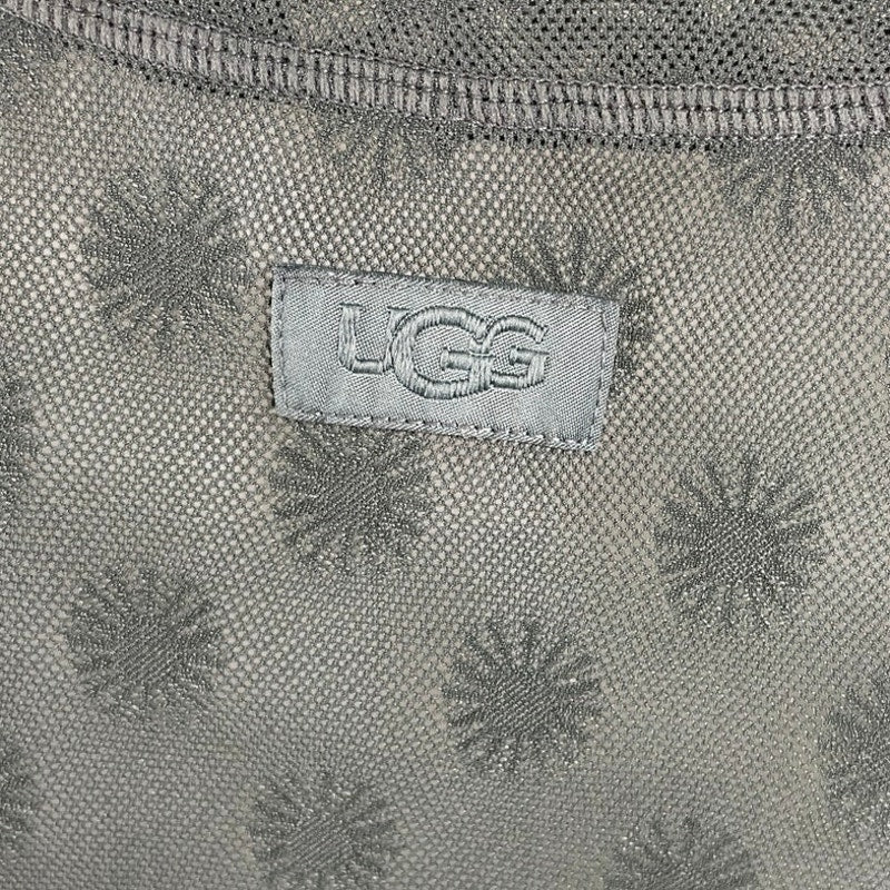 UGG Womens Green Floral Dot Mesh Crew Neck Long Sleeve Sweater Tee T-Shirt Top M - Image 4