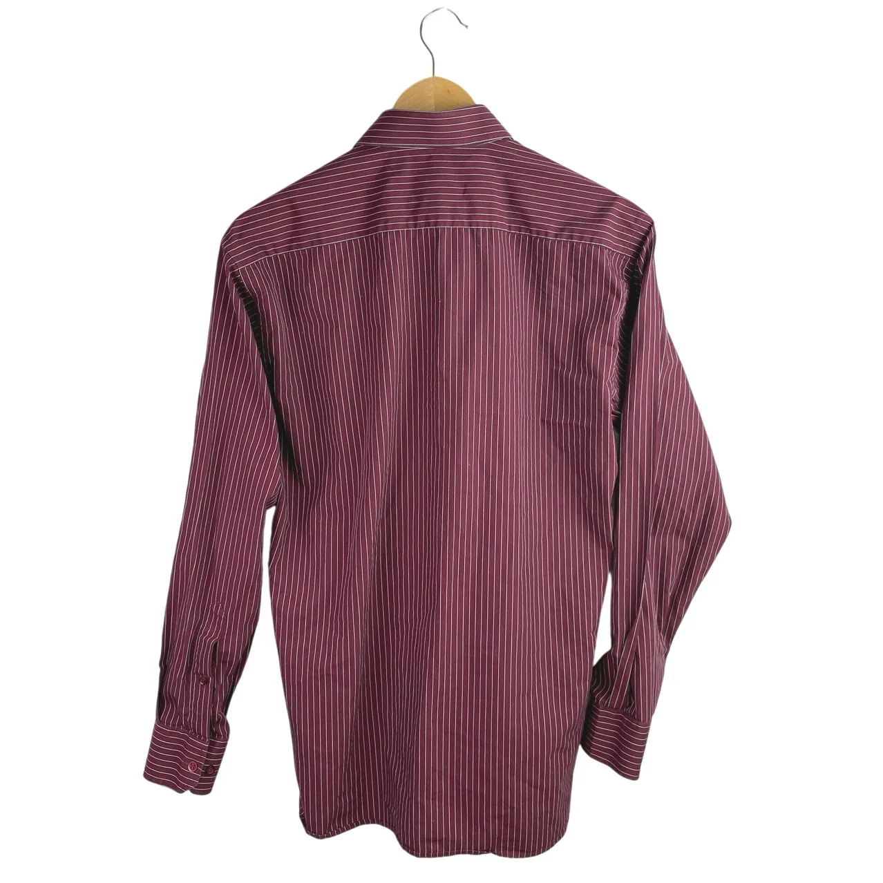 Ultra Club Charisma Red White Pinstripe Long Sleeve Button Up Dress Shirt 15 1/2 - Image 2