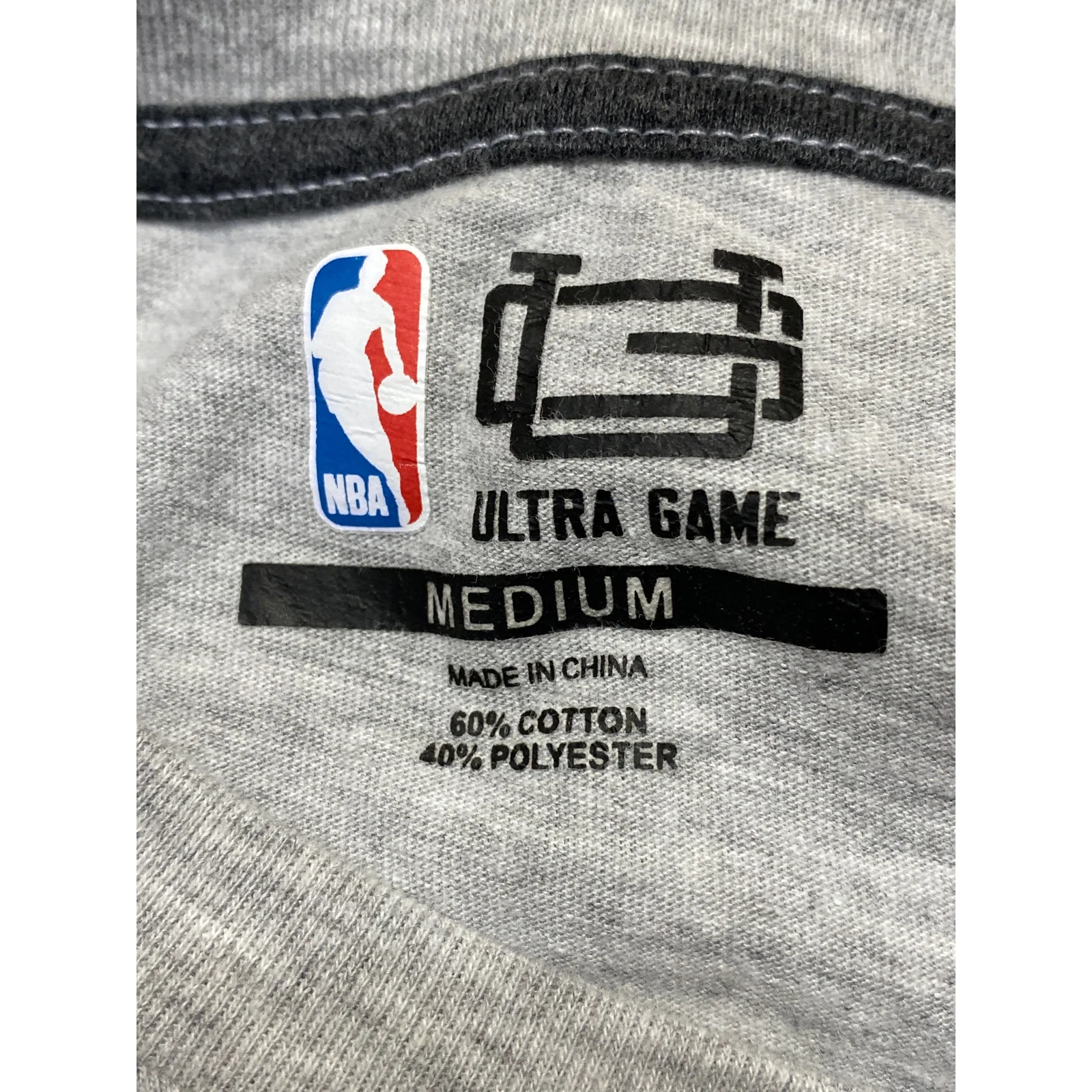 Ultra Game NBA New York Knicks Basketball Gray Long Sleeve Pullover Tee Shirt M - Image 4