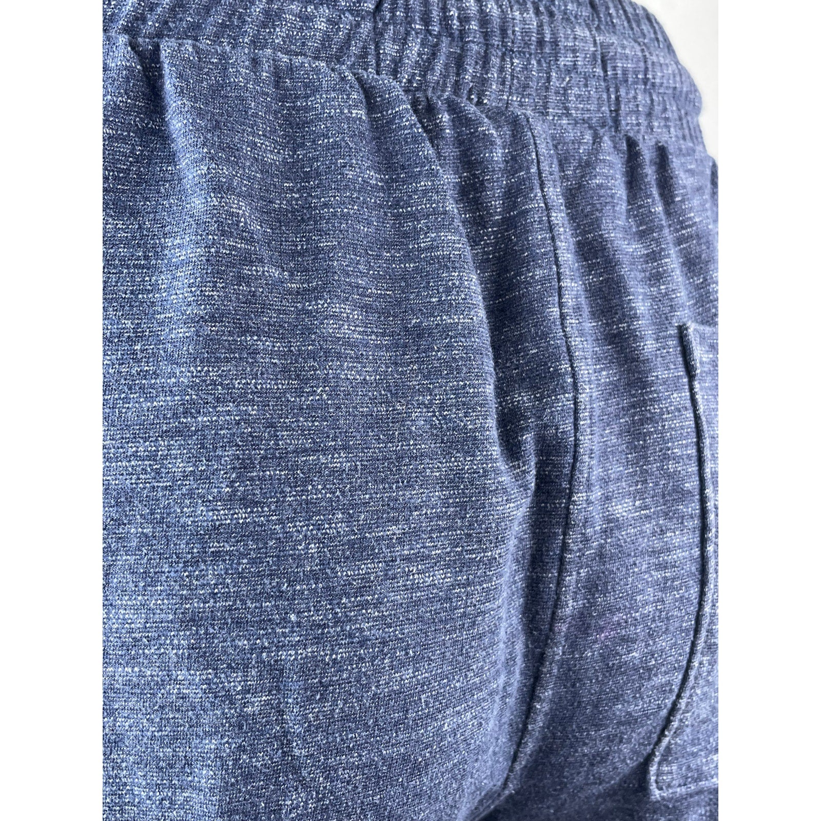 UNCL Men's Blue Melange High Rise Lounge Running Athletic Activewear Shorts Sz M - Image 4