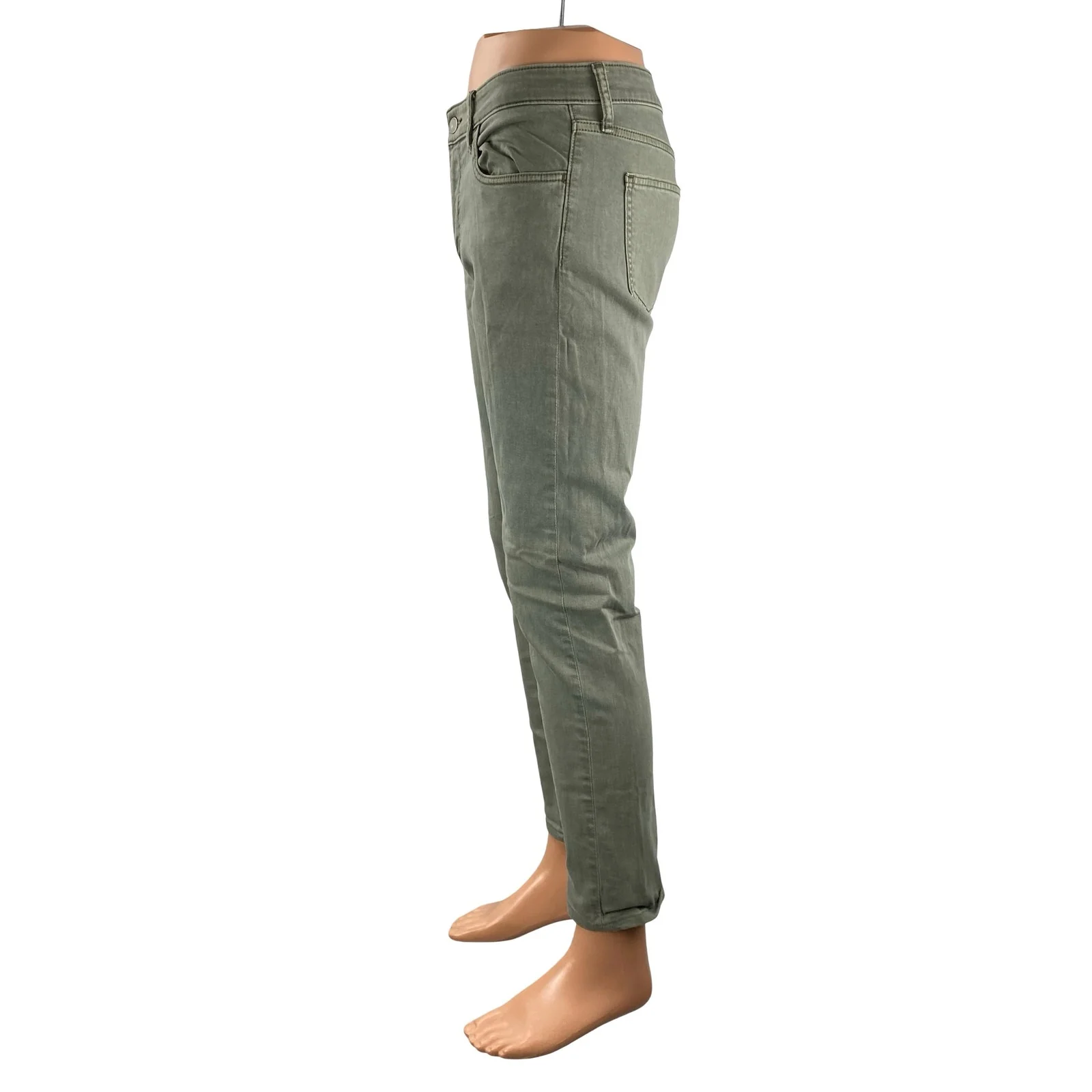 Uniqlo 2-way Stretch Skinny Tapered Men's Green Slim Fit Denim Jeans Size 30x34 - Image 2