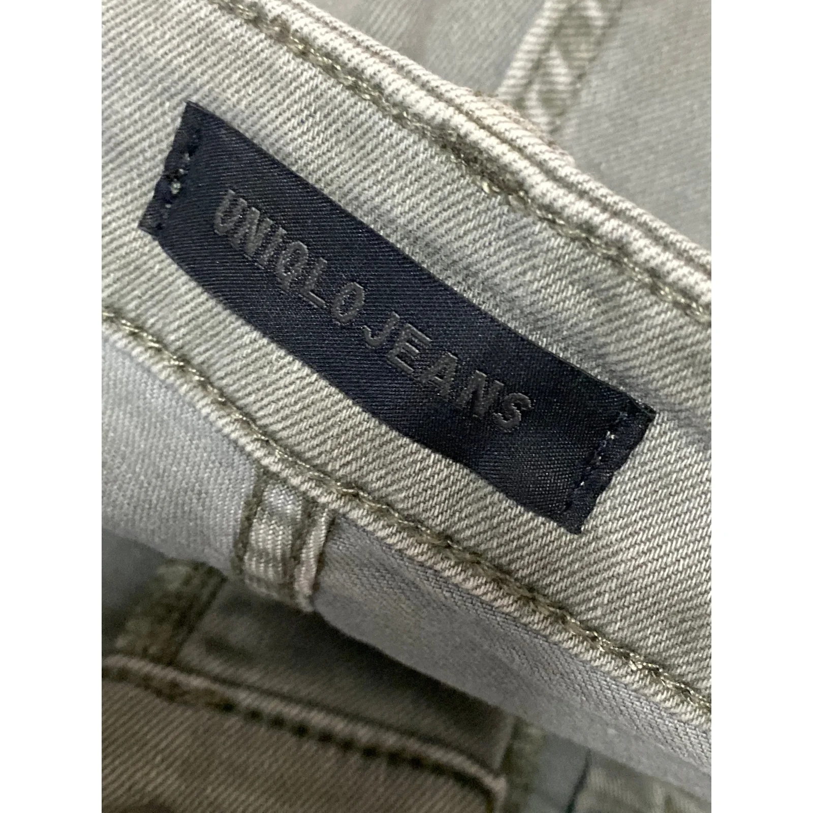 Uniqlo 2-way Stretch Skinny Tapered Men's Green Slim Fit Denim Jeans Size 30x34 - Image 5