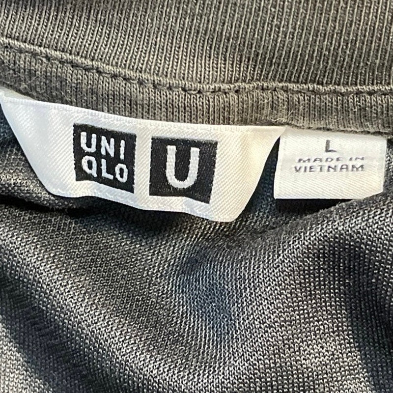 Uniqlo Airism Men's Gray Oversized Short Sleeve Crewneck T Shirt Tee Top Size L - Image 4