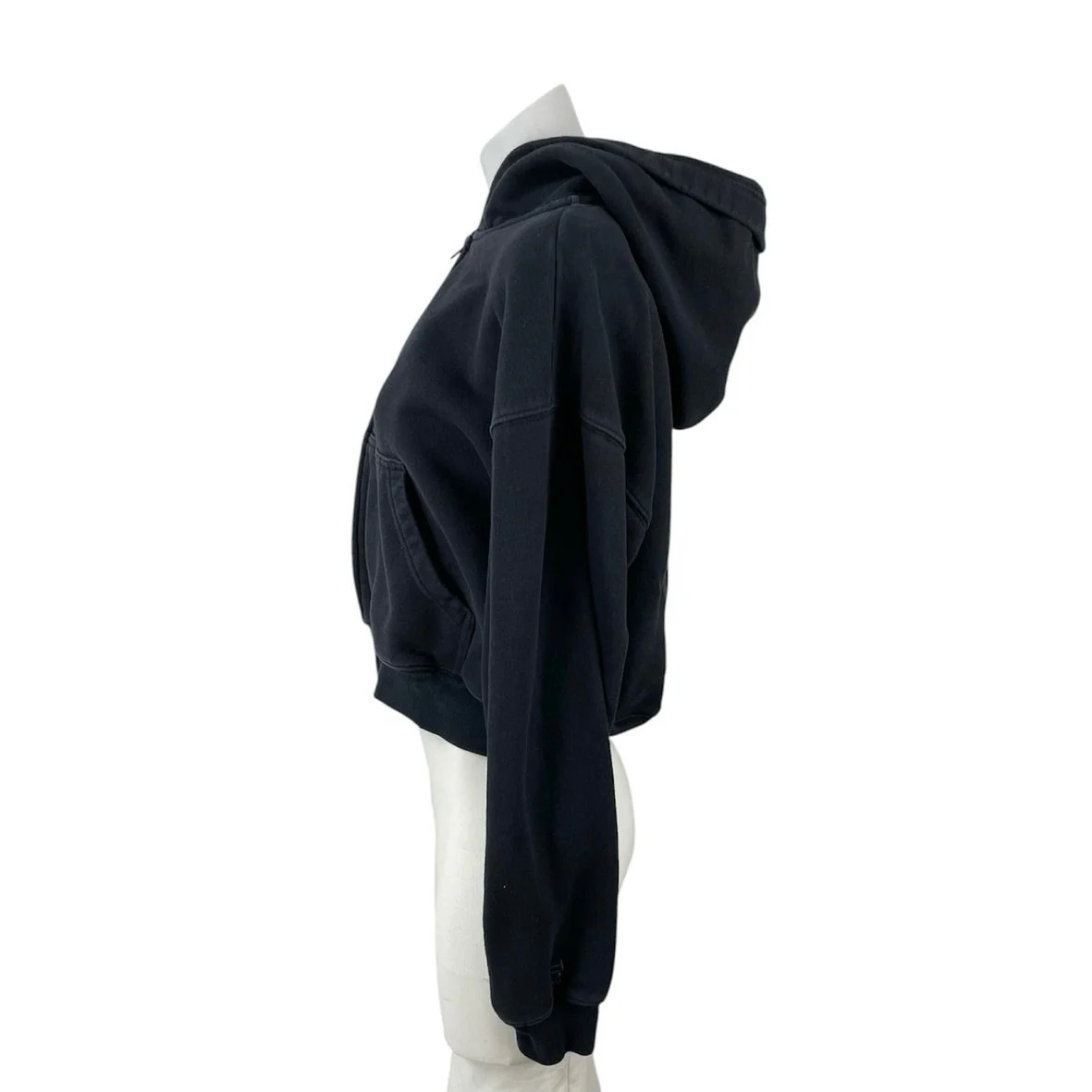 Uniqlo Black Yoga Gym Athletic Activewear Crop Hoodie Sweater Sweatshirt Top XS - Image 3