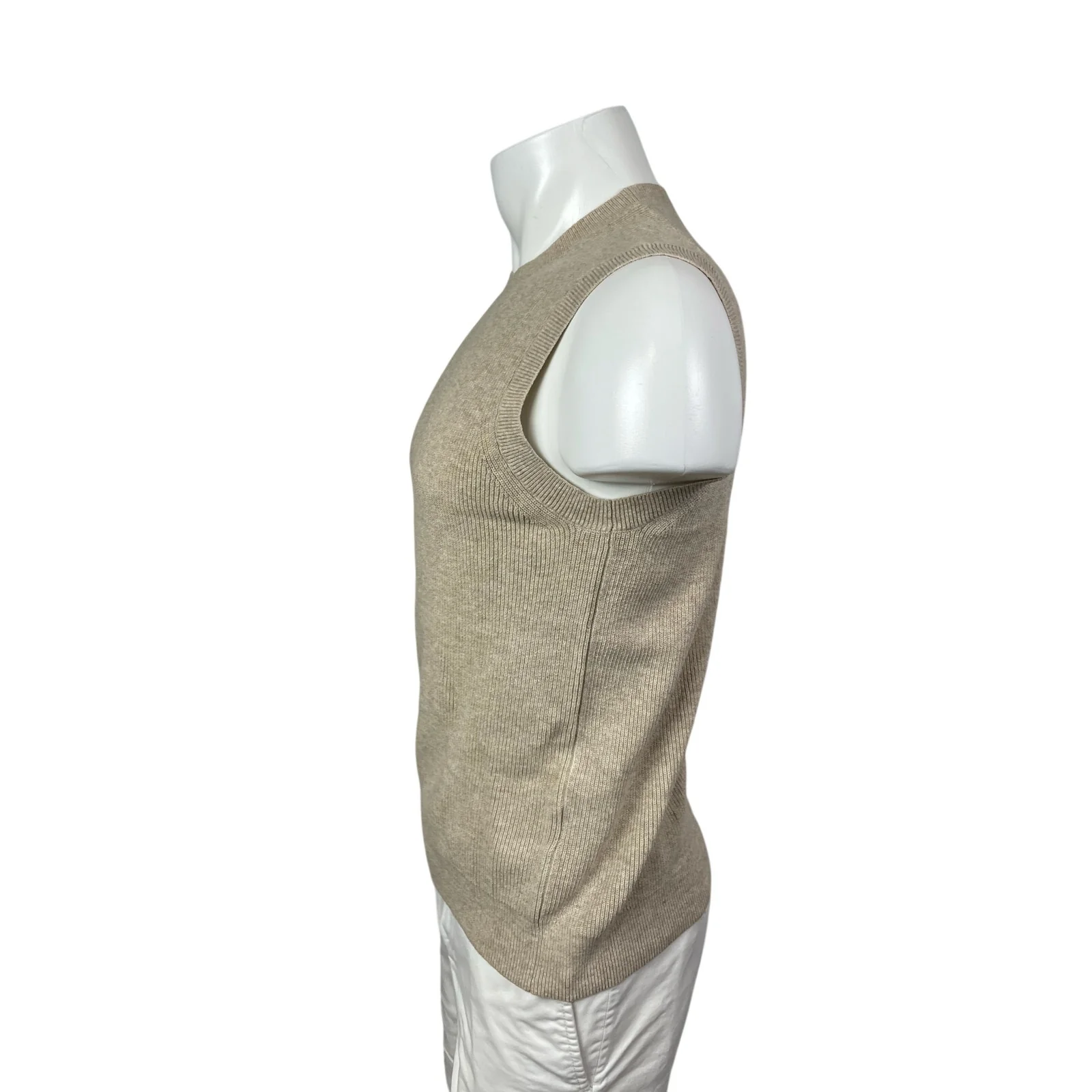 Uniqlo Gauge Ribbed Knit Men's Crew Neck Sleeveless Tank Sweater Vest Top Sz XS - Image 3