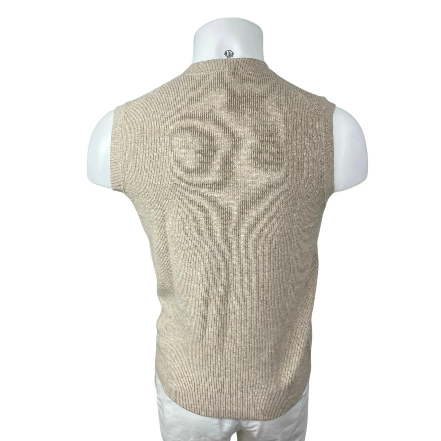 Uniqlo Gauge Ribbed Knit Men's Crew Neck Sleeveless Tank Sweater Vest Top Sz XS - Image 4