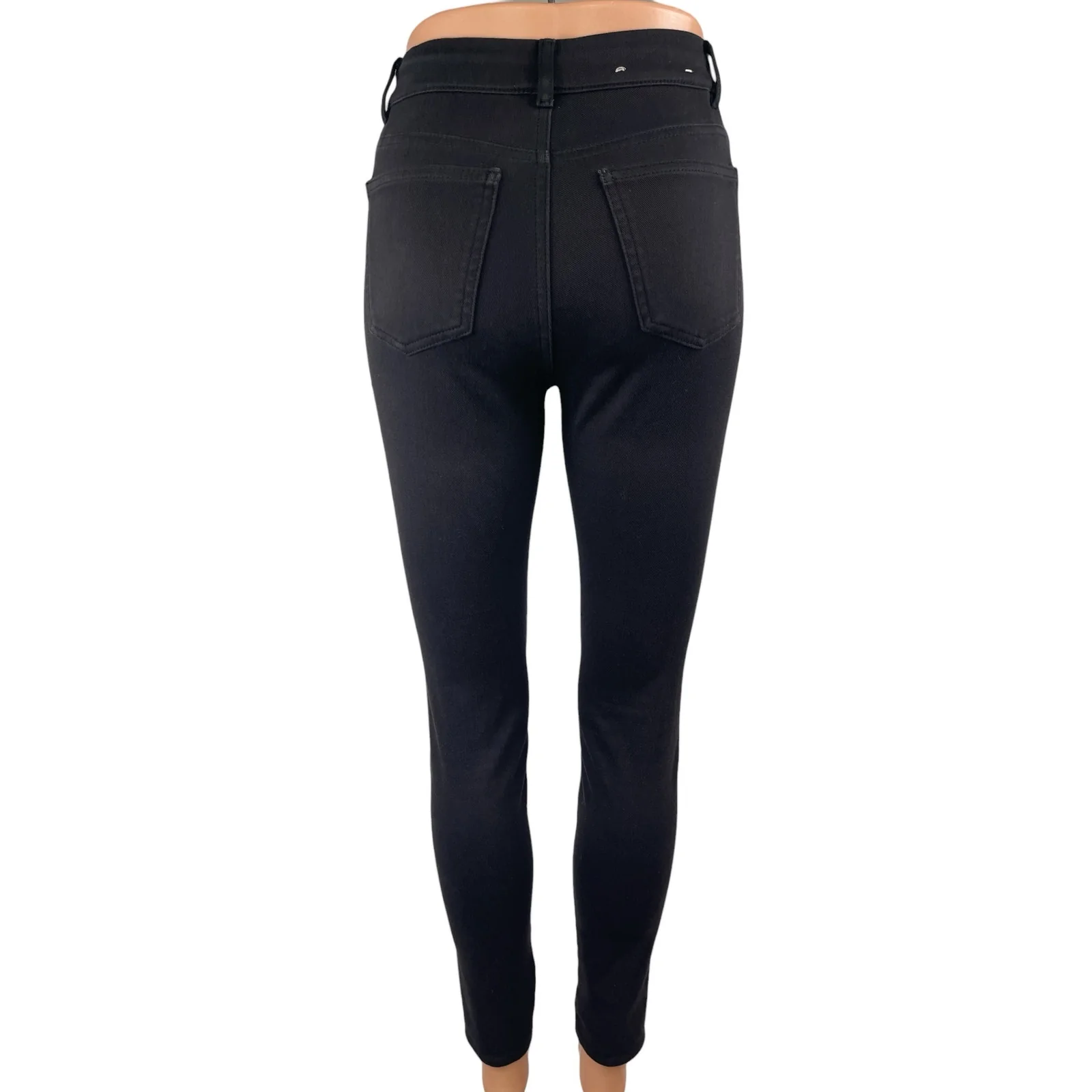 Uniqlo Heat Tech Women's Black High Rise Slim Fit Skinny Trousers Denim Jeans XS - Image 2