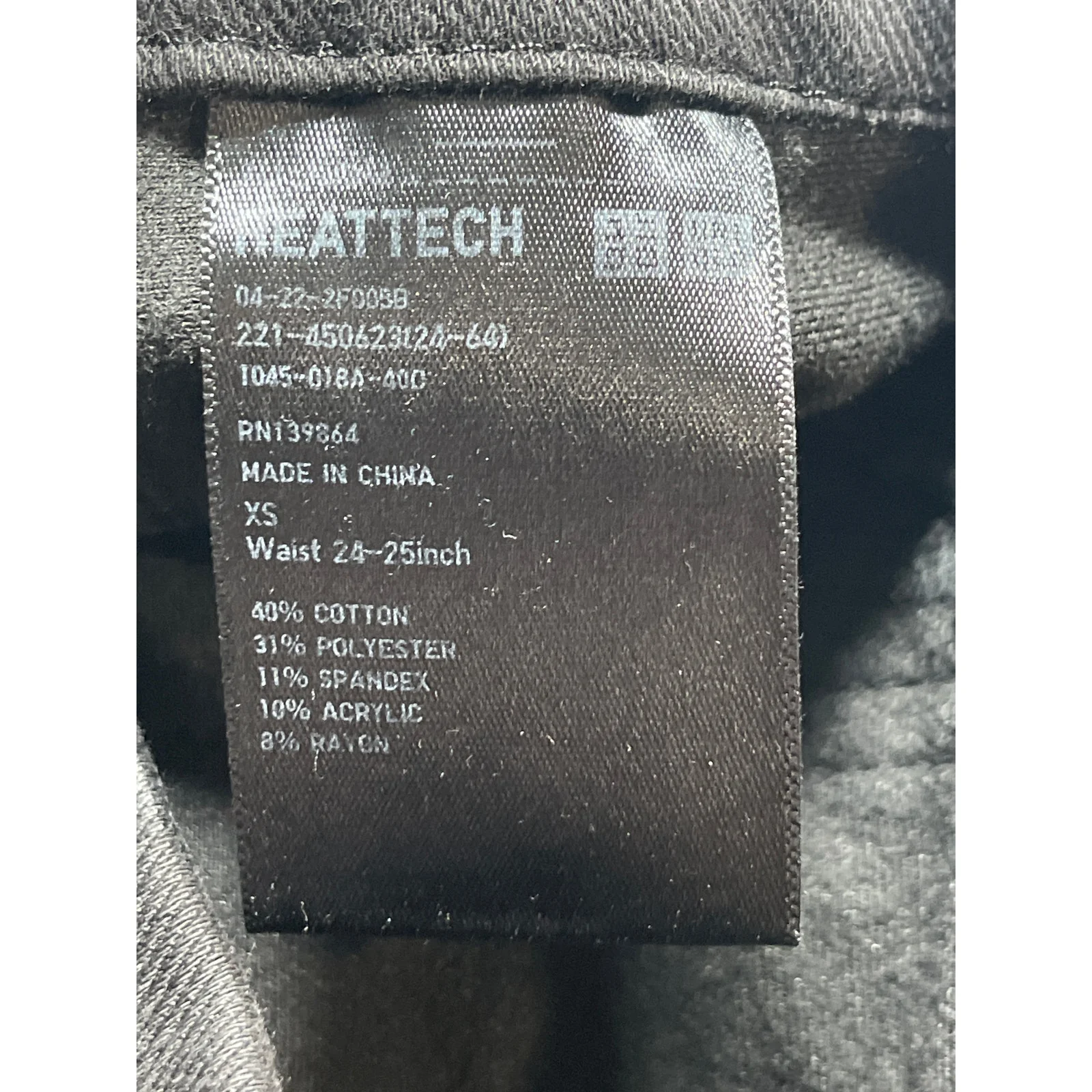 Uniqlo Heat Tech Women's Black High Rise Slim Fit Skinny Trousers Denim Jeans XS - Image 3