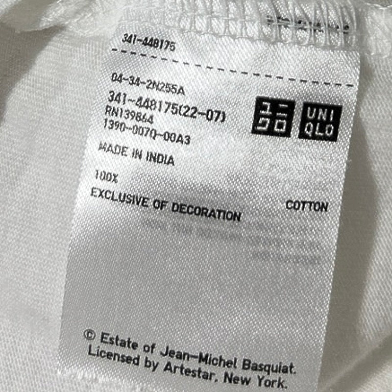 UNIQLO Jean Michel Basquiat Men's White Embroidered Dino Tee T-Shirt Top Size S - Image 5