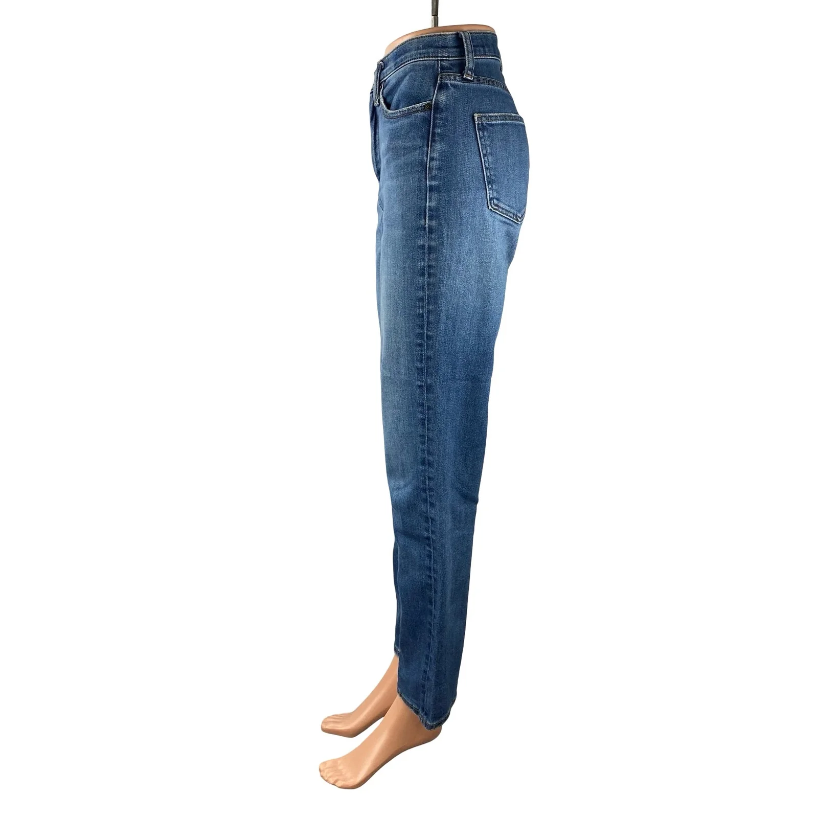 Uniqlo Jeans Women's Blue High Rise Straight Mom Boyfriend Denim Jeans Pants 26 - Image 2