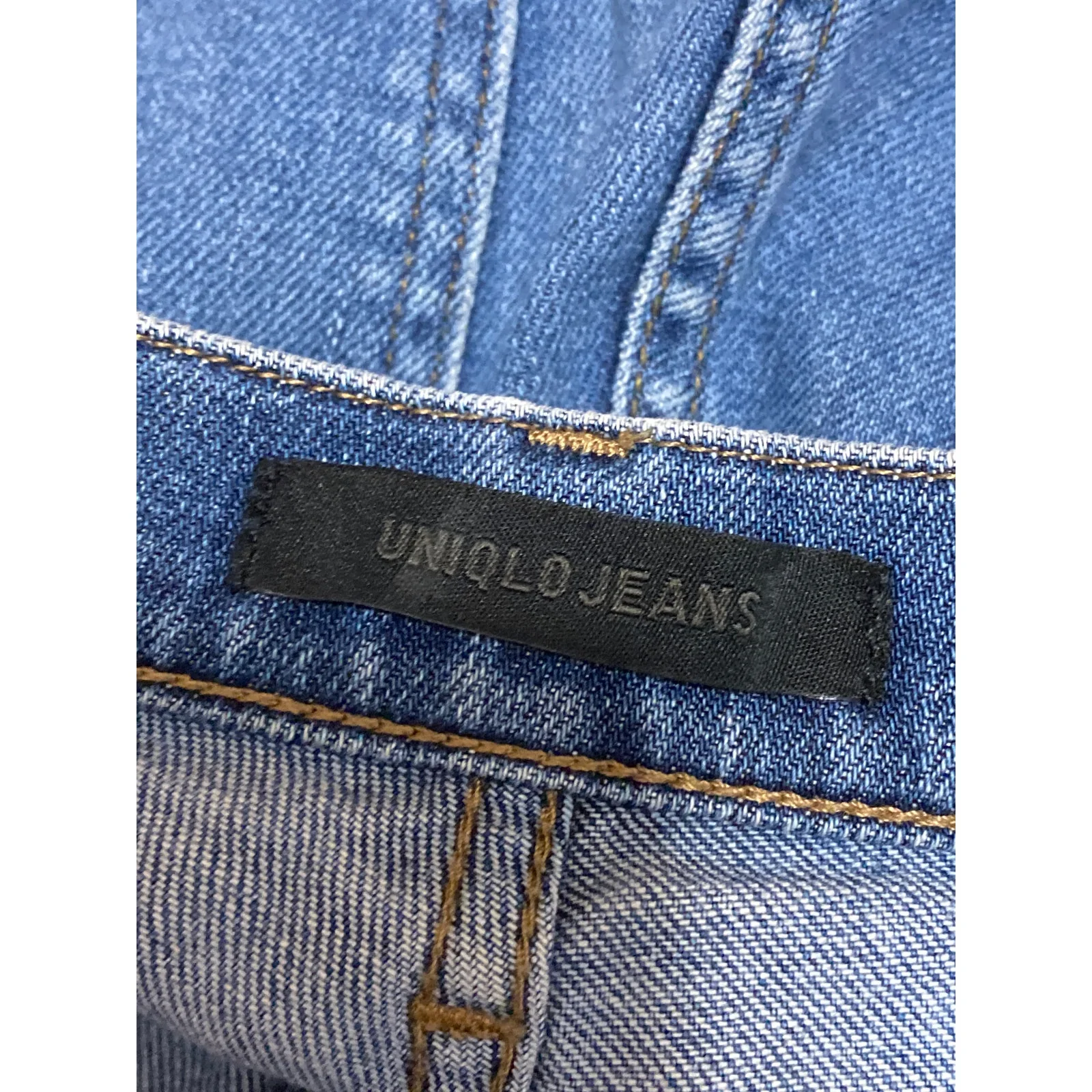 Uniqlo Jeans Women's Blue High Rise Straight Mom Boyfriend Denim Jeans Pants 26 - Image 5