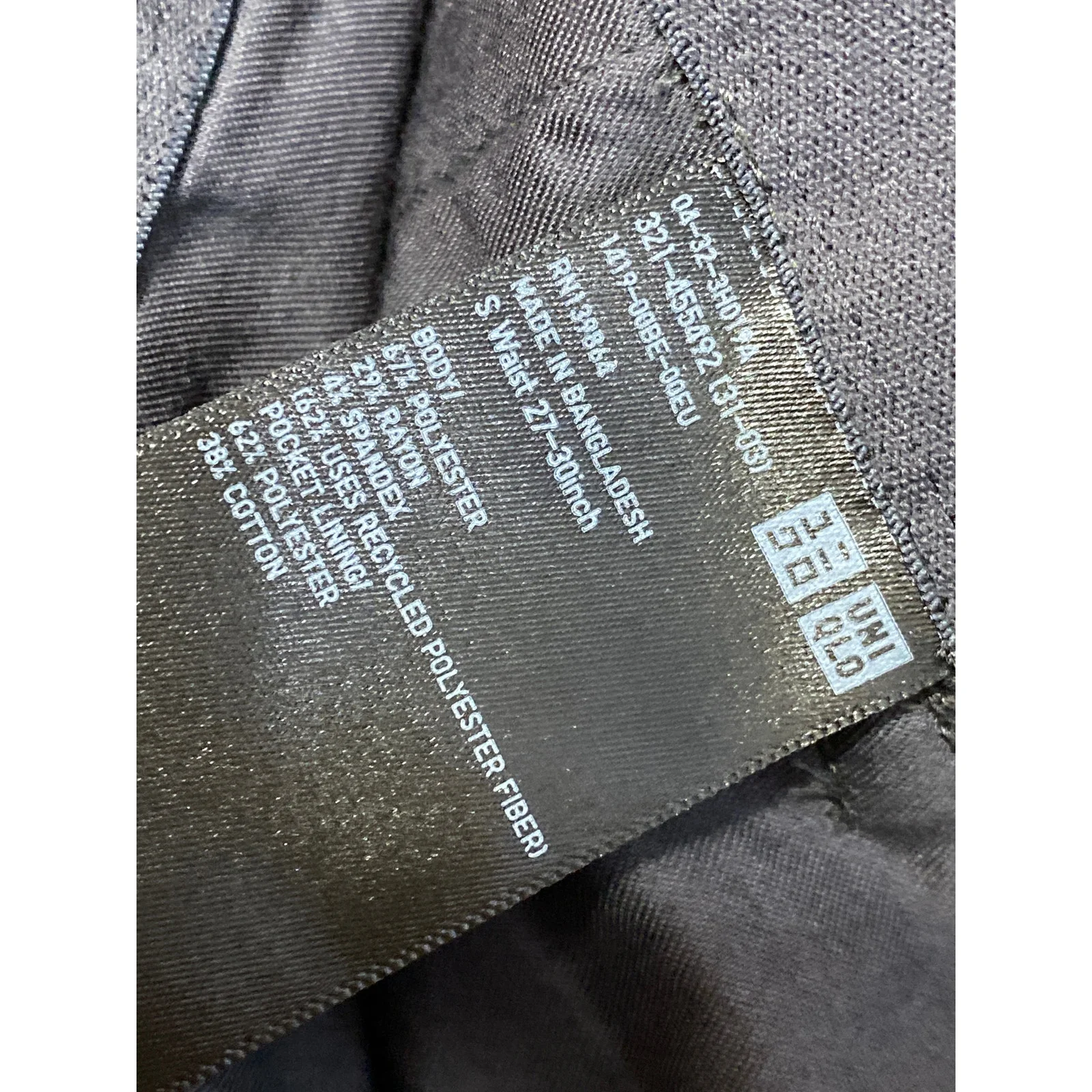 Uniqlo Men's Gray High Rise Slim Fit Straight Leg Trousers Dress Pants Size M - Image 3