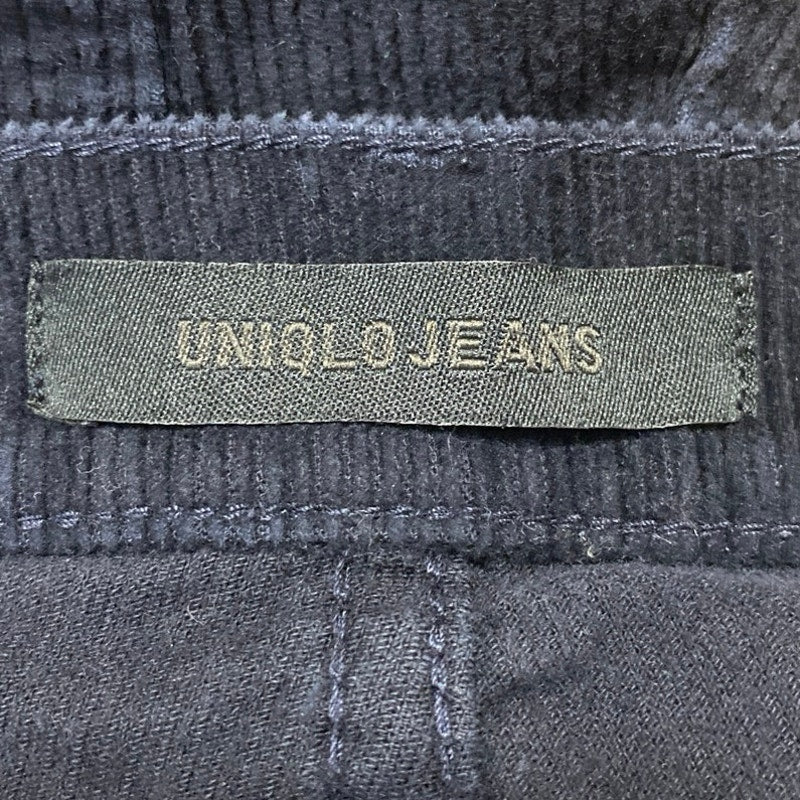 Uniqlo Women's Black Corduroy High Waisted Straight Leg Denim Jeans Pants Sz 27 - Image 4