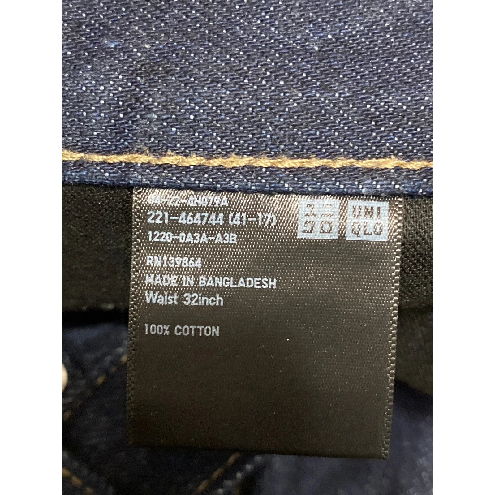 Uniqlo Women's Blue Dark Wash Cuffed High Rise Wide Leg Denim Jeans Pants Sz XXL - Image 3