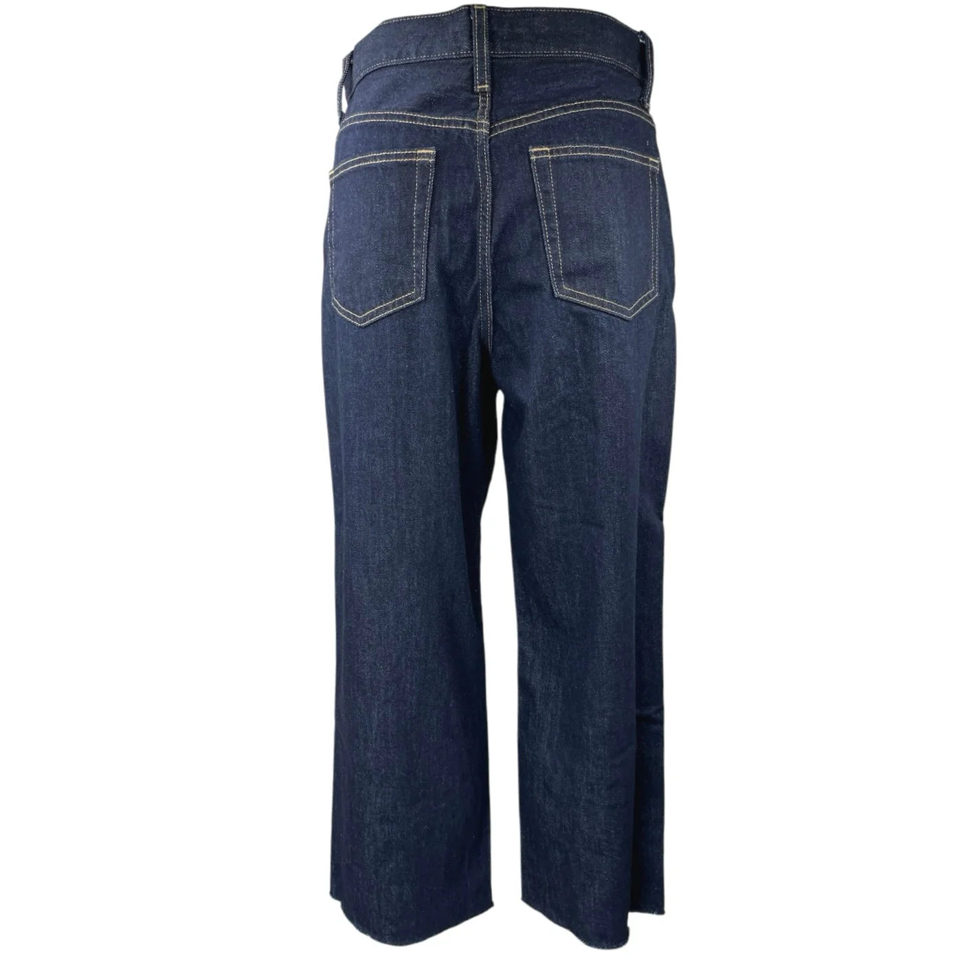 Uniqlo Women's Blue Dark Wash Straight Leg High Waist Denim Jeans Pants Size 24 - Image 3