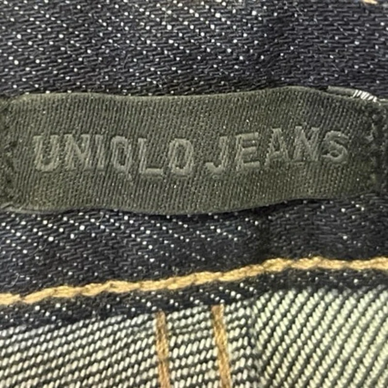 Uniqlo Women's Blue Dark Wash Straight Leg High Waist Denim Jeans Pants Size 24 - Image 4